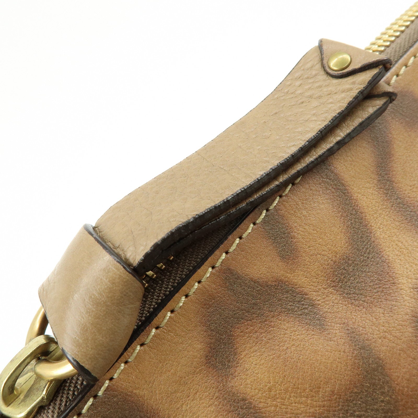 Chloe Marcie Leather Hand Bag Leopard Brown Limited Edition