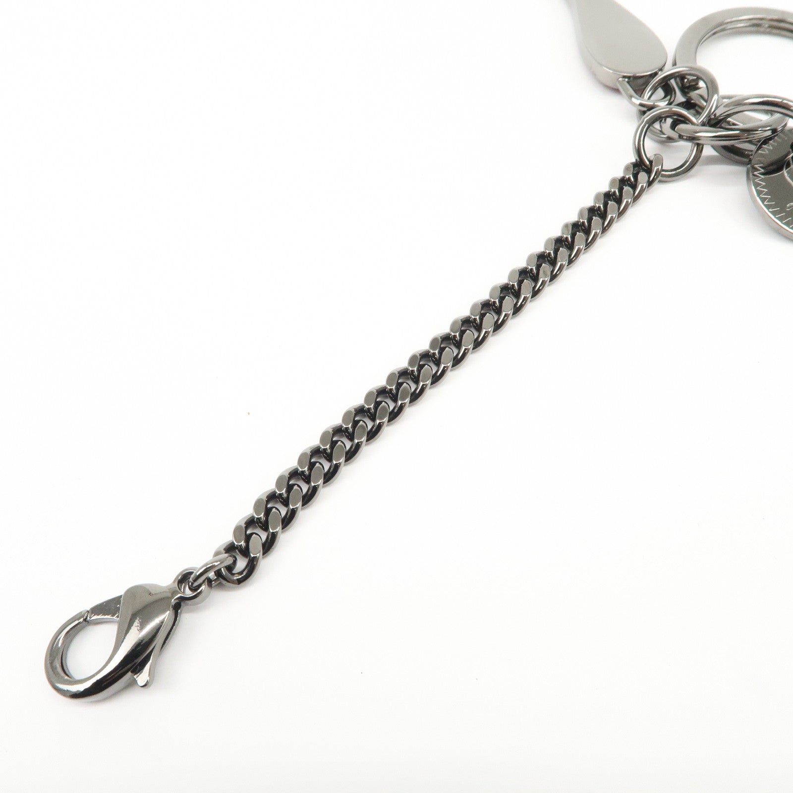 Christian Louboutin Metal Plastic Bag Charm Key Ring Red