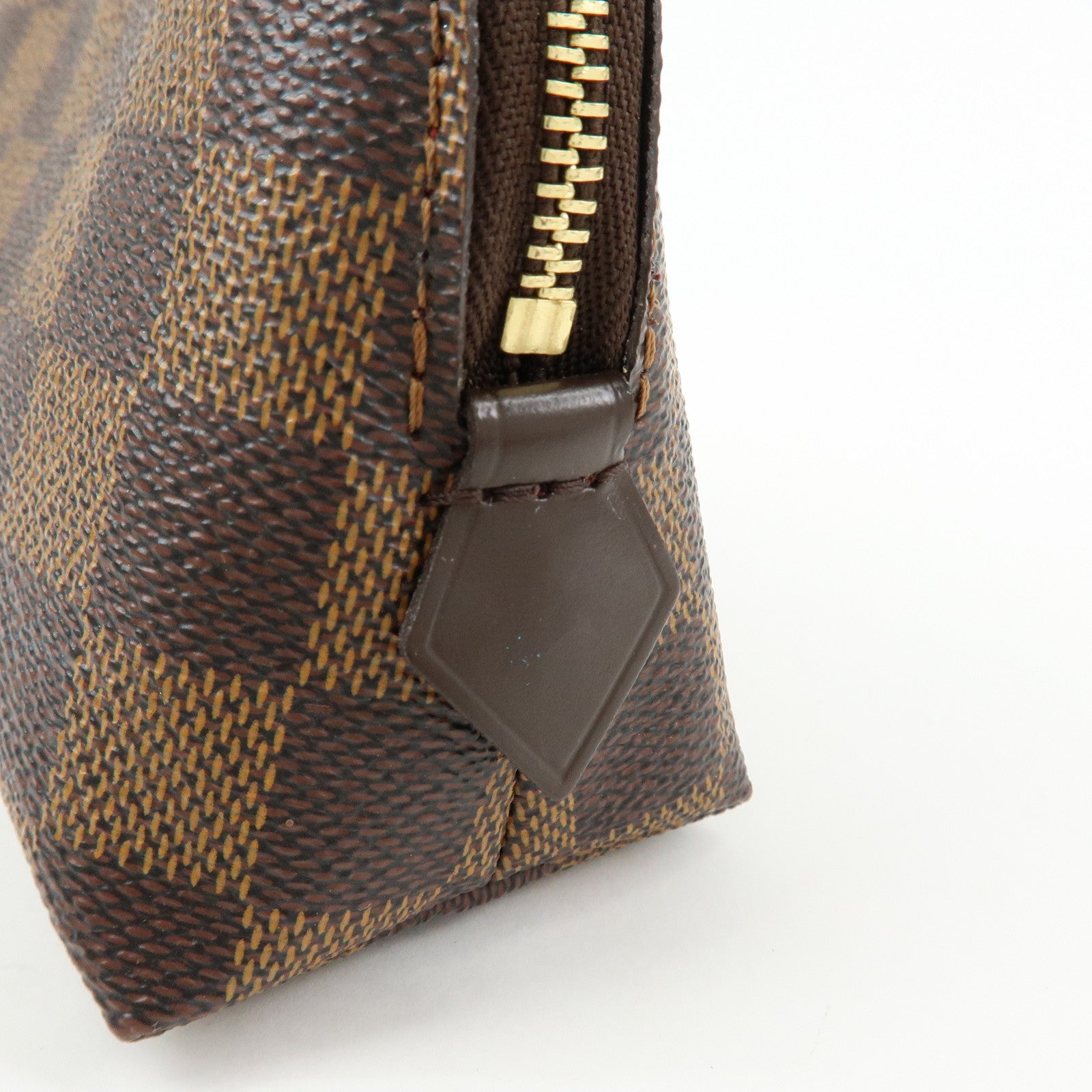 Louis Vuitton Damier Pochette Cosmetic PM Pouch Brown N47516