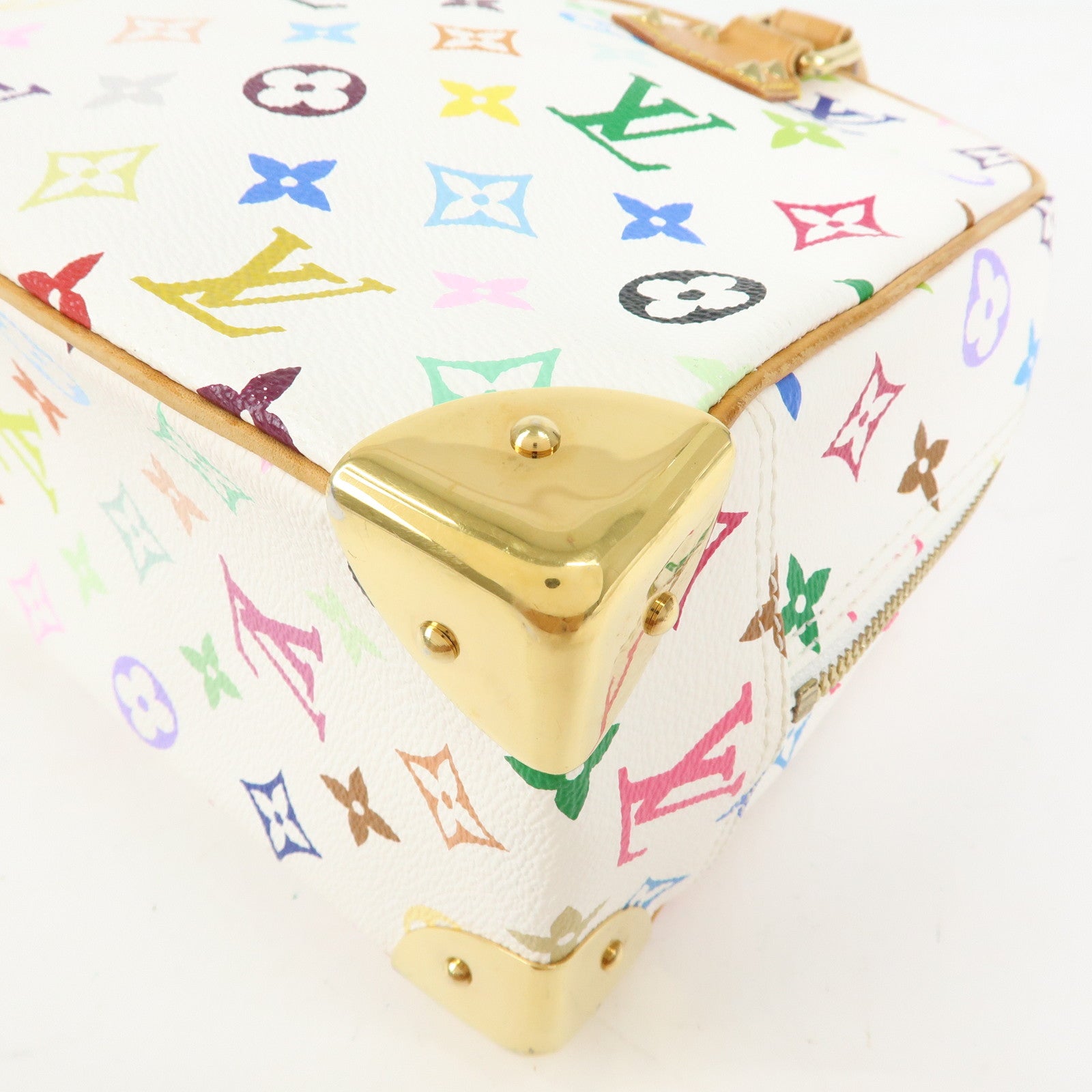 Louis Vuitton Monogram Multicolor Trouville Hand Bag Blanc M92663