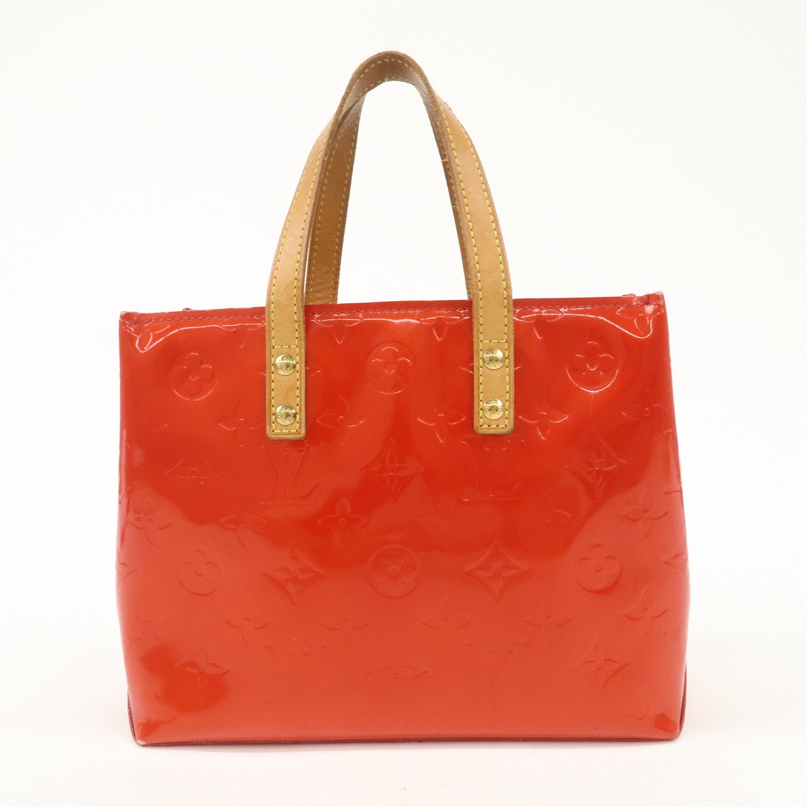 Louis Vuitton Monogram Vernis Lead PM Hand Bag Rouge M91088 Used