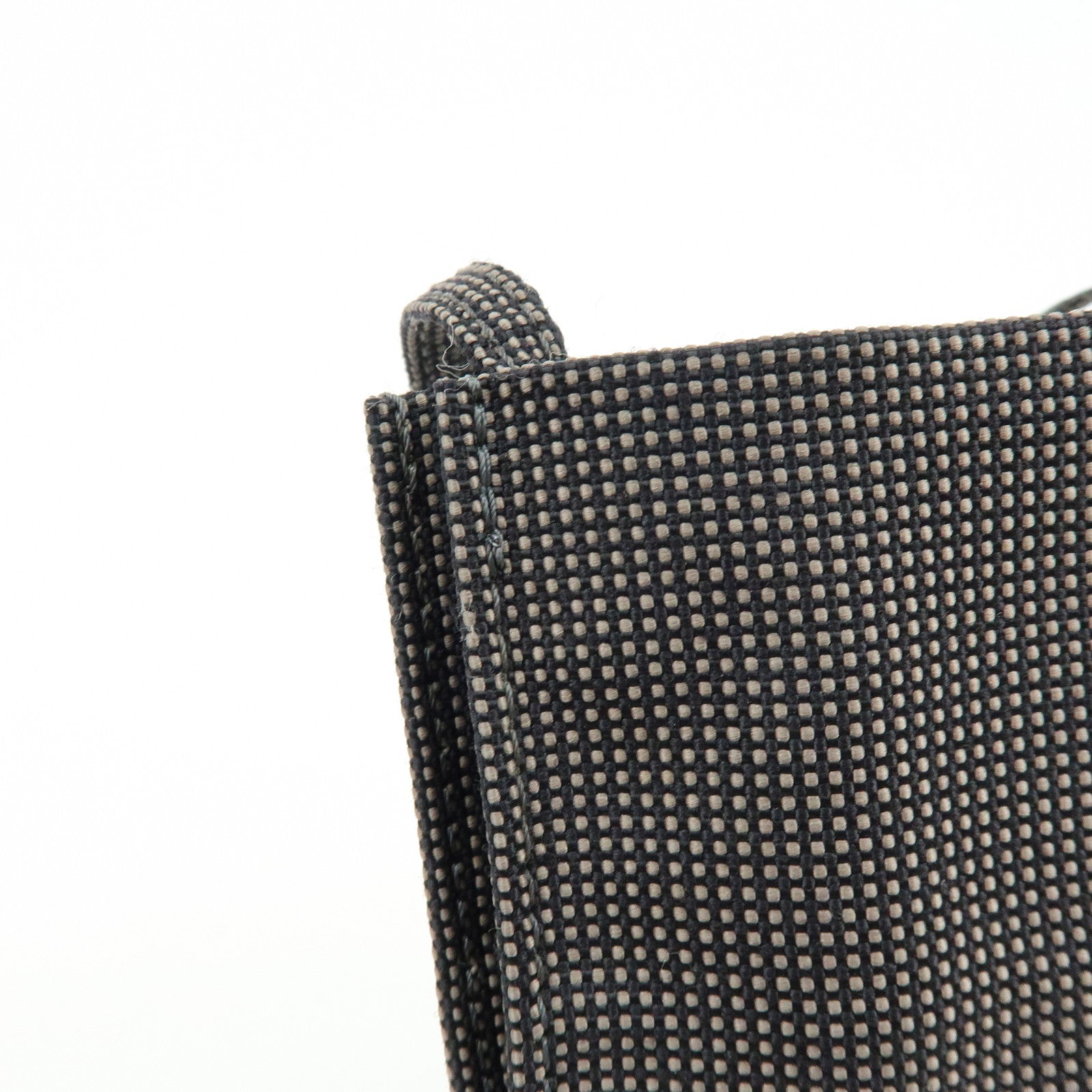 HERMES Airline Canvas Shoulder Bag Crossbody Bag Black