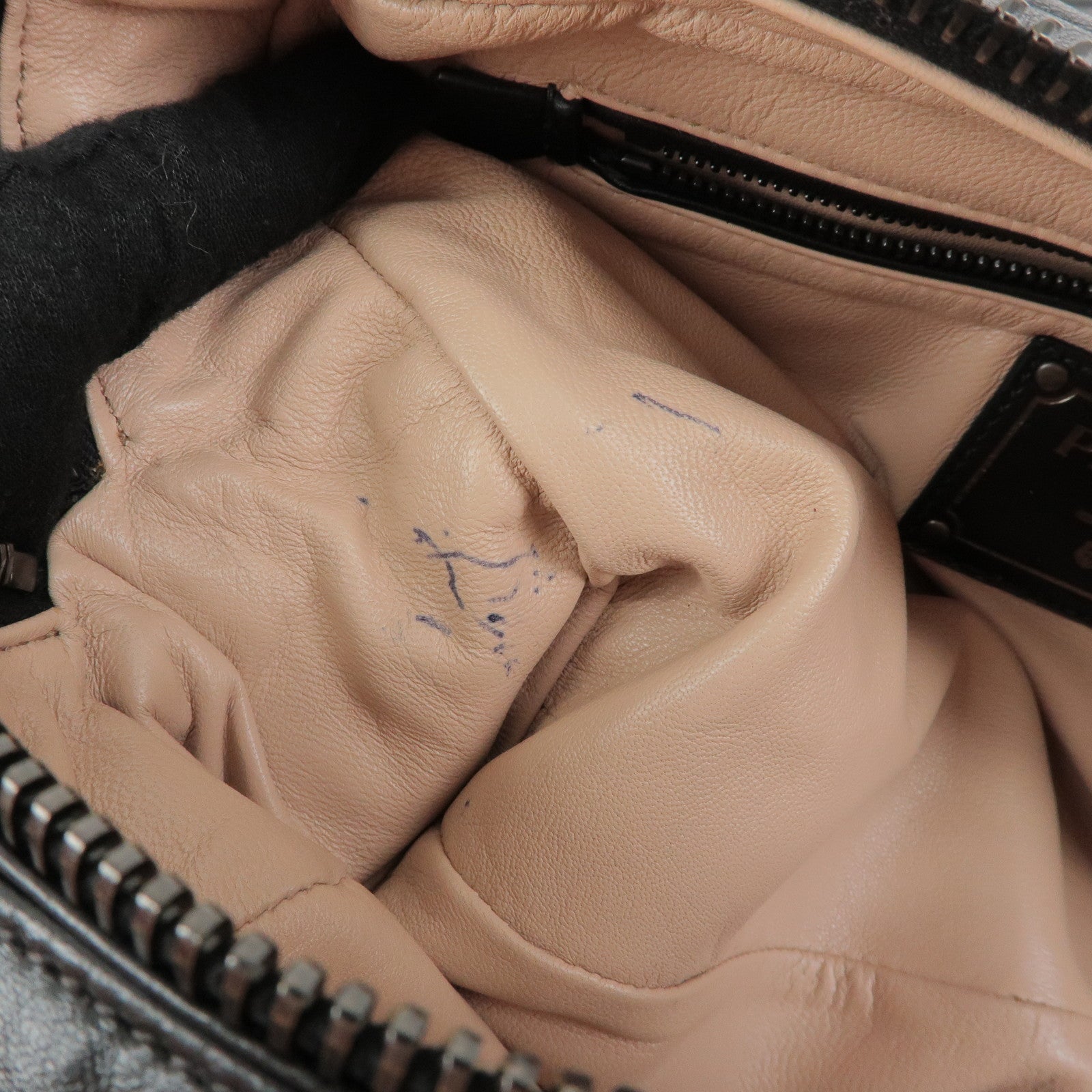 PRADA Leather Boston Bag Hand Bag Black BL0758