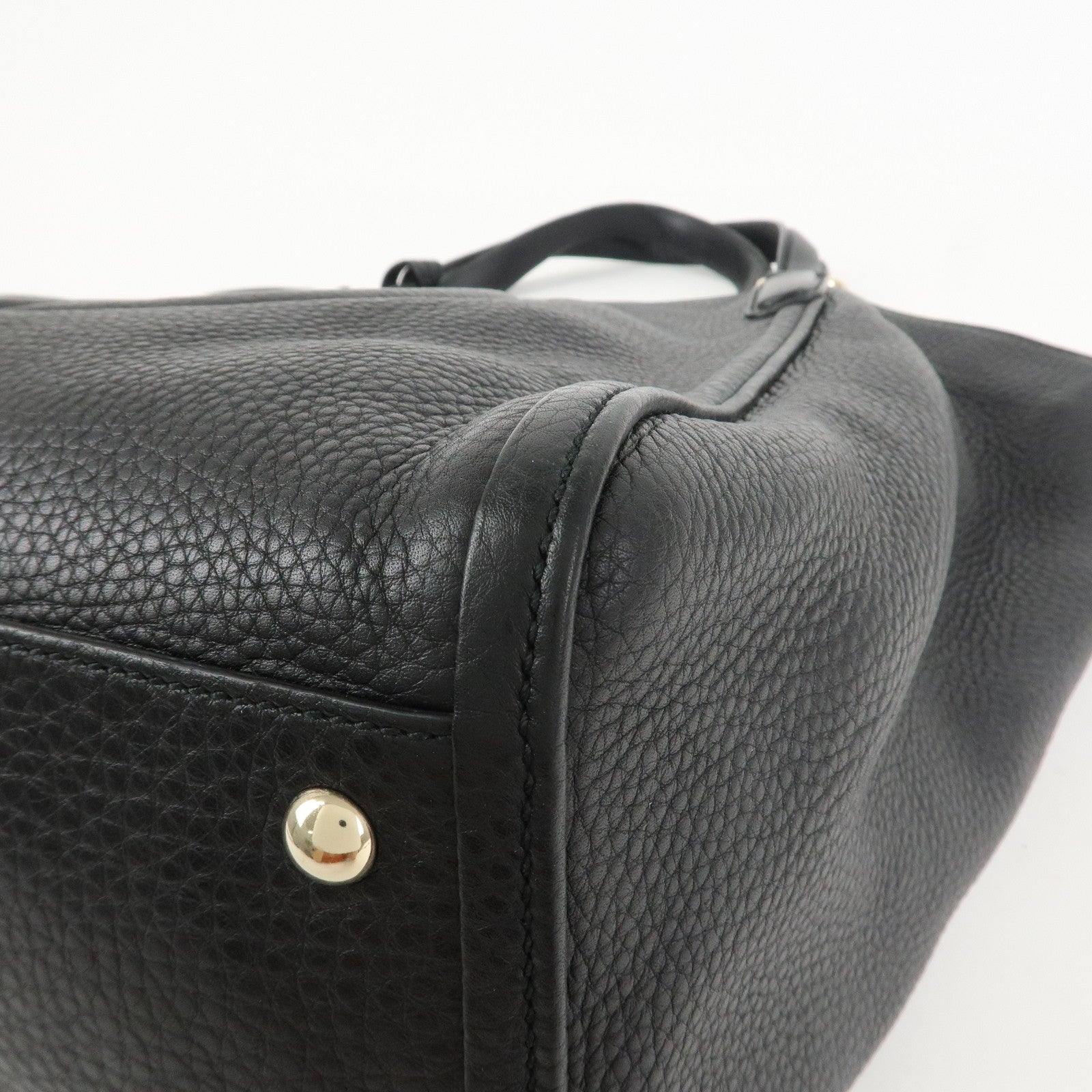 GUCCI SOHO Cellarius Leather Tote Bag Shoulder Bag Black 282309 Used