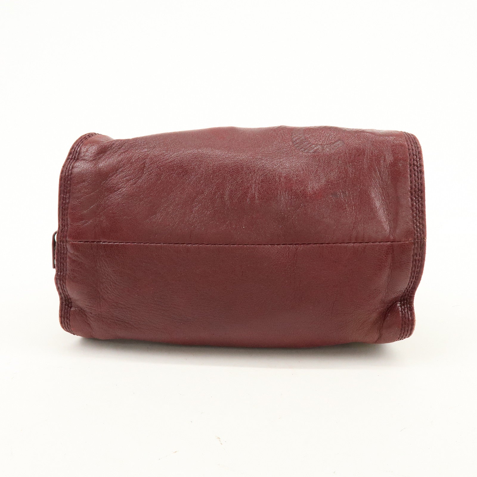 LOEWE Anagram Leather Shoulder Bag Crossbody Bag Bordeaux