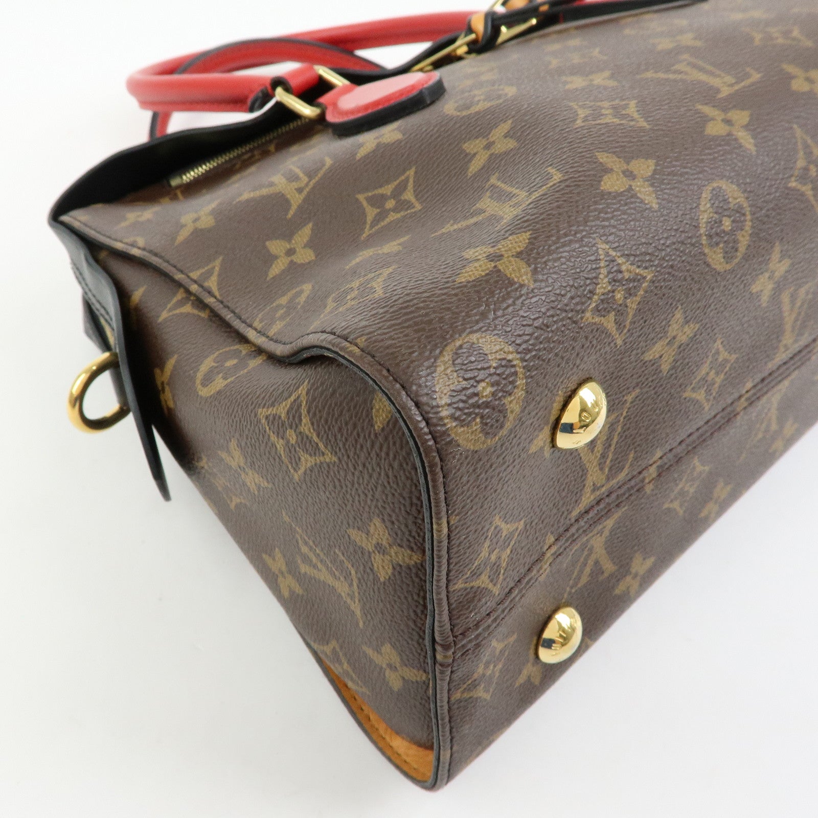 Louis Vuitton Monogram Tuileries Tote 2Way Bag Brown Red M41454