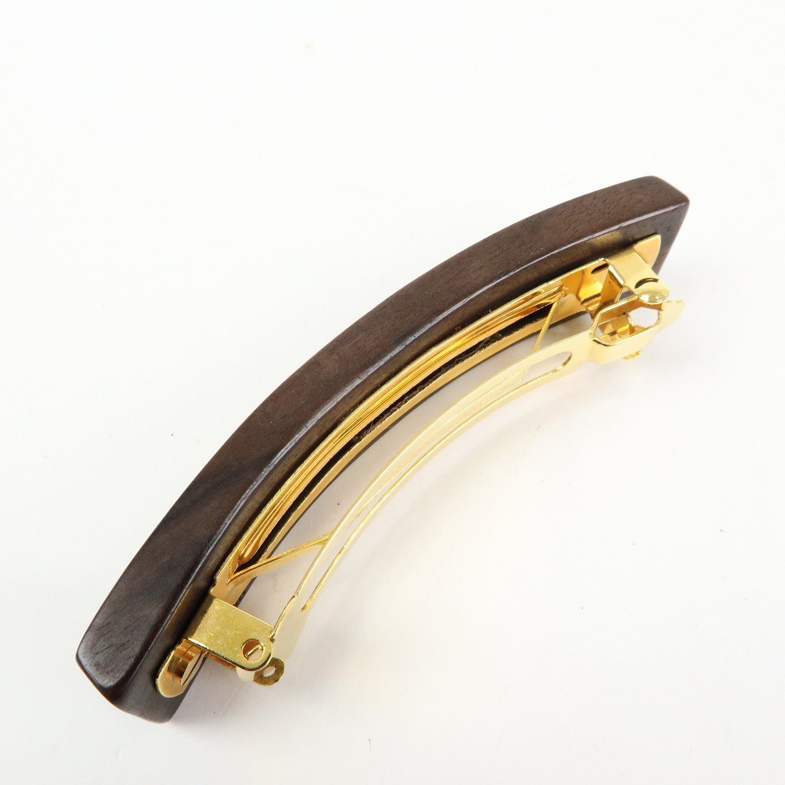 Louis Vuitton Sylvanie Barrette Wooden Hair Accessory Brown M65181