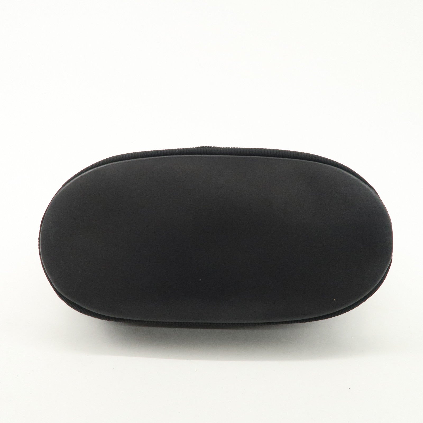 Ferragamo Leather Canvas Chain Tote Bag Hand Bag Black Gold Hardware Used