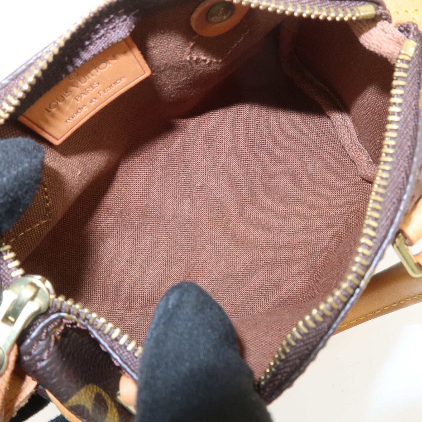 Louis Vuitton Monogram Mini Speedy Hand Bag Boston Bag Brown M41534