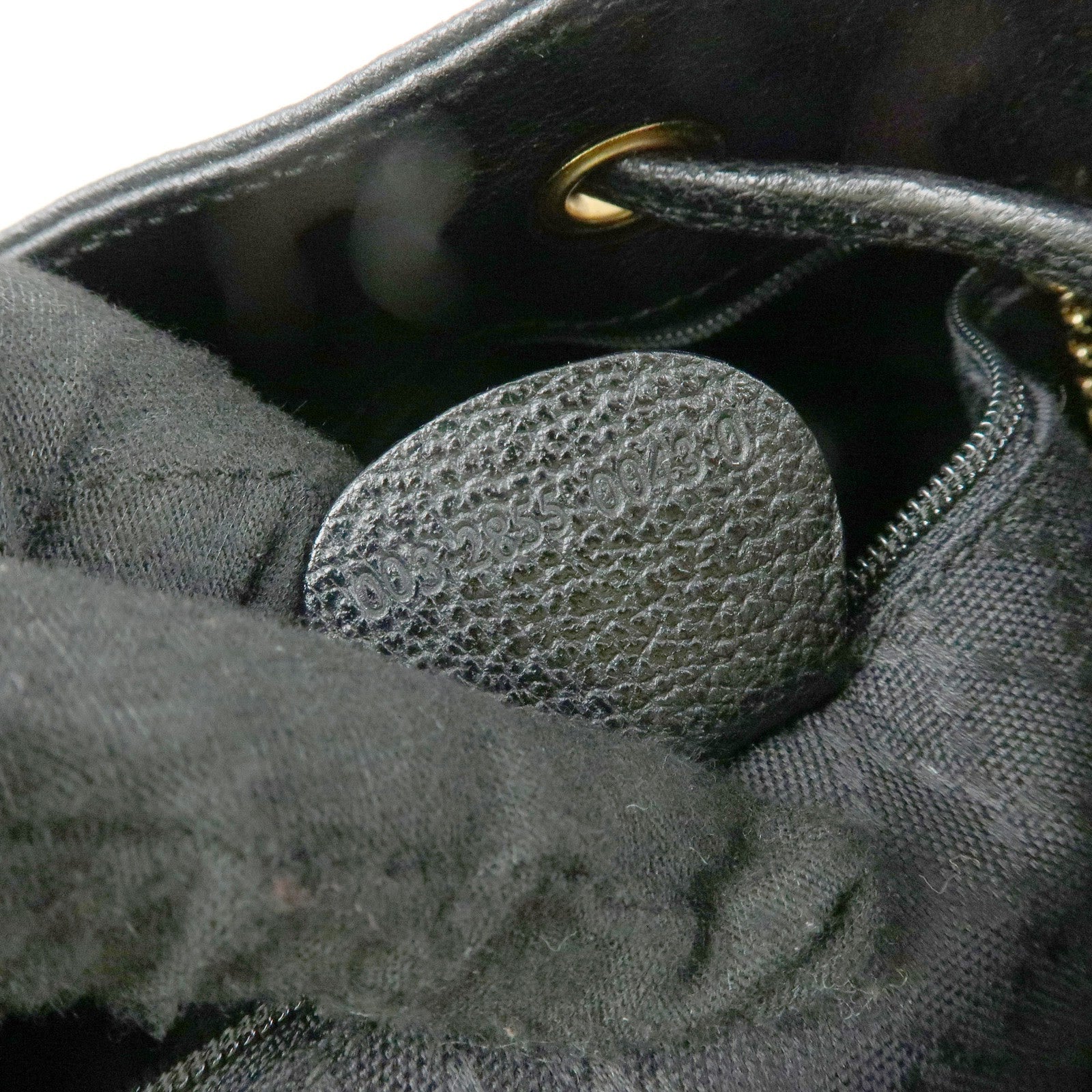 GUCCI Bamboo Suede Leather Backpack Rucksuck Black 003・2855・0043・0