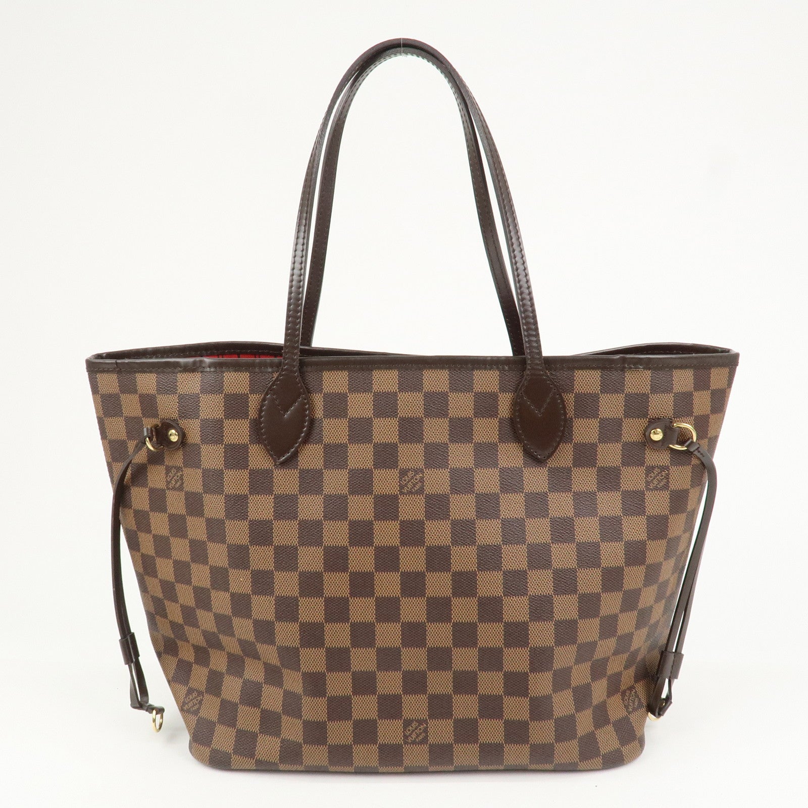 Louis Vuitton Damier Ebene Neverfull MM Tote Bag Cerise N41358