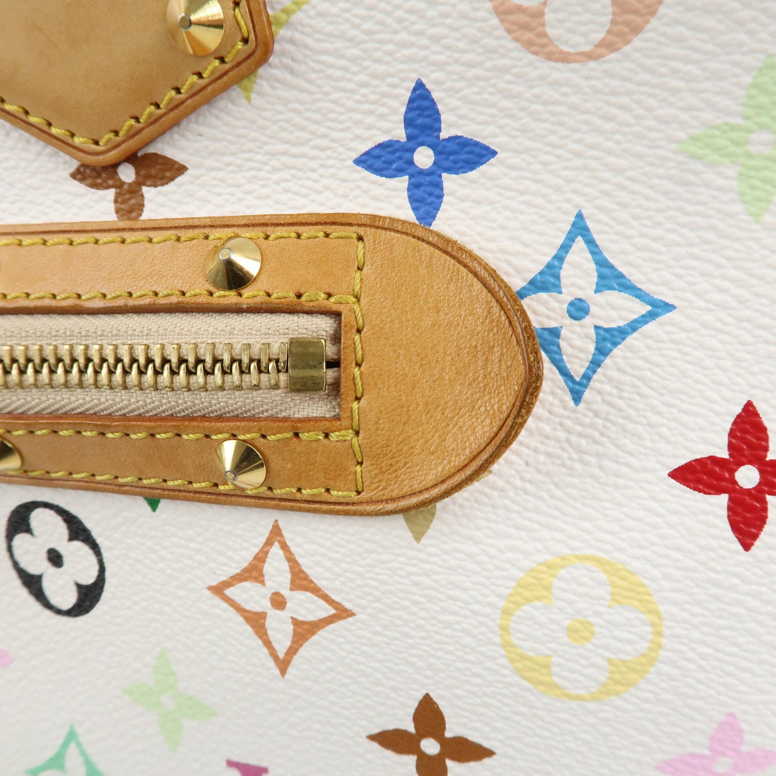 Louis Vuitton Monogram Multicolor Alma PM Hand Bag Blanc M92647 Used