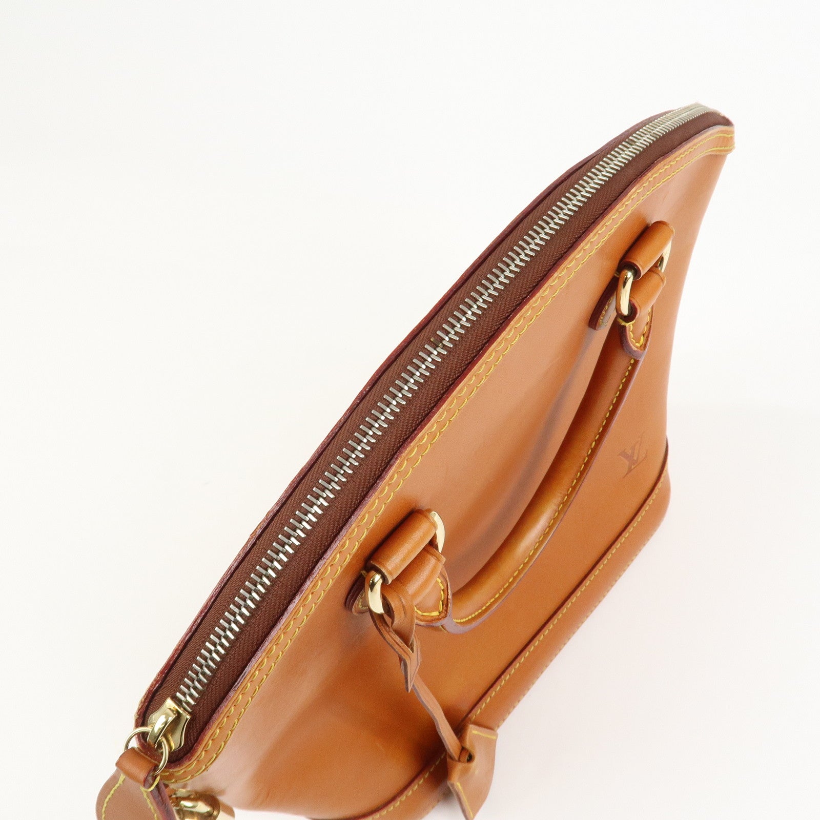 Louis Vuitton Lockit Nomade Leather Hand Bag Caramel Brown M85388