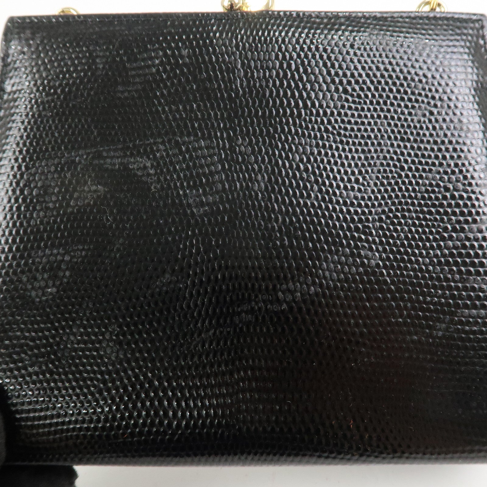 Ferragamo Vara Ribbon Embossed Leather Chain Shoulder Bag Black