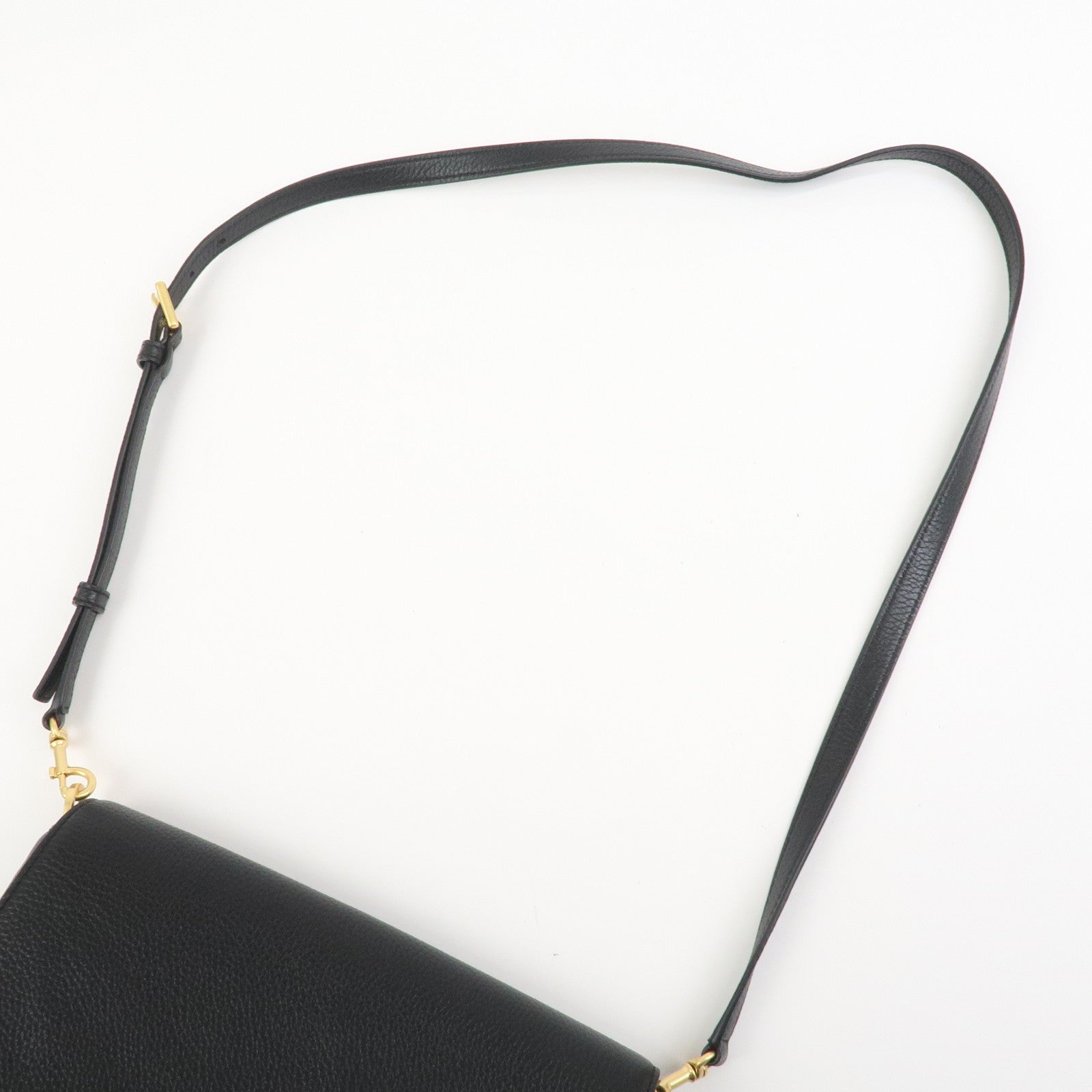 TORY BURCH Logo Leather Shoulder Bag Black