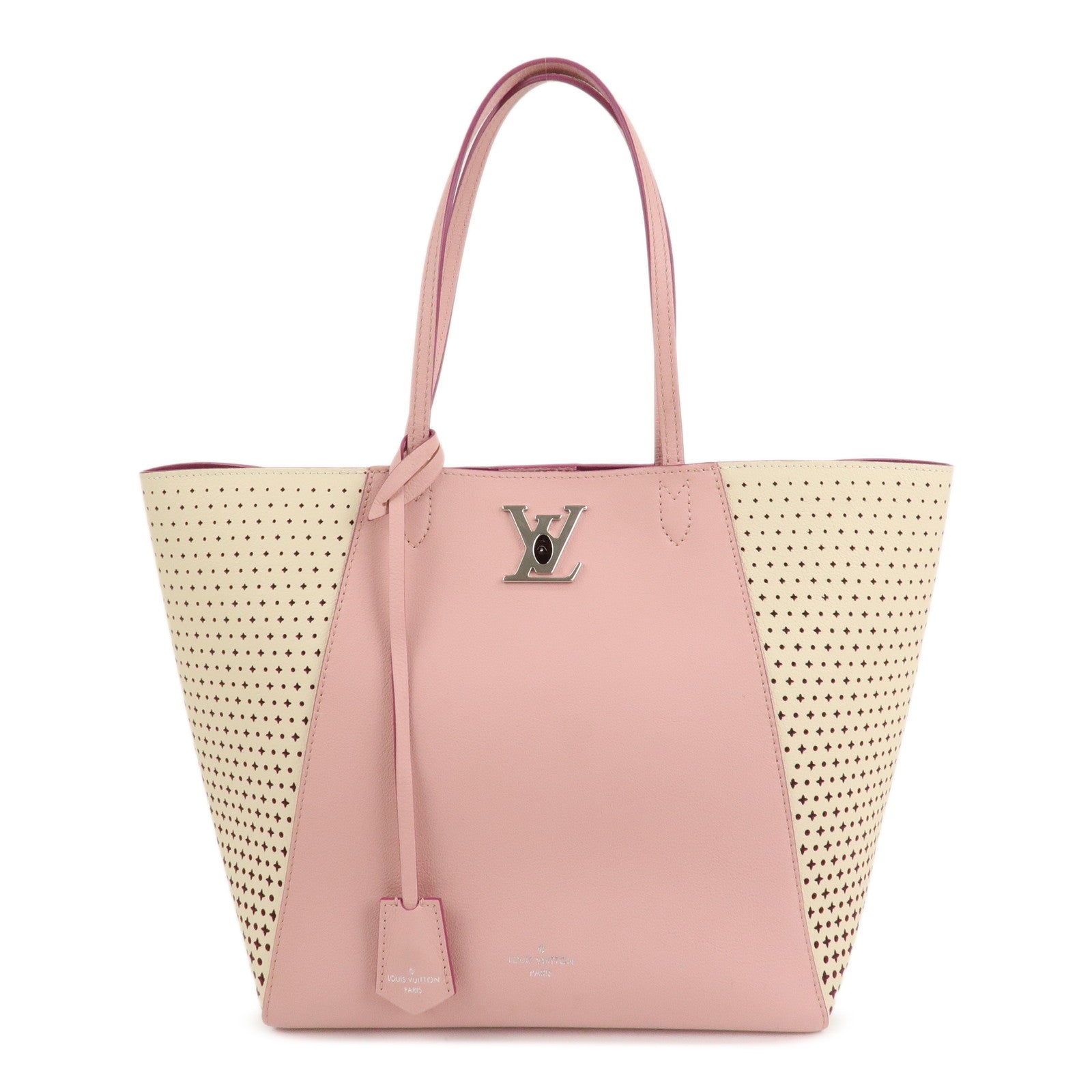 Louis Vuitton Leather Rock Me Cover Tote Bag Rose M54578