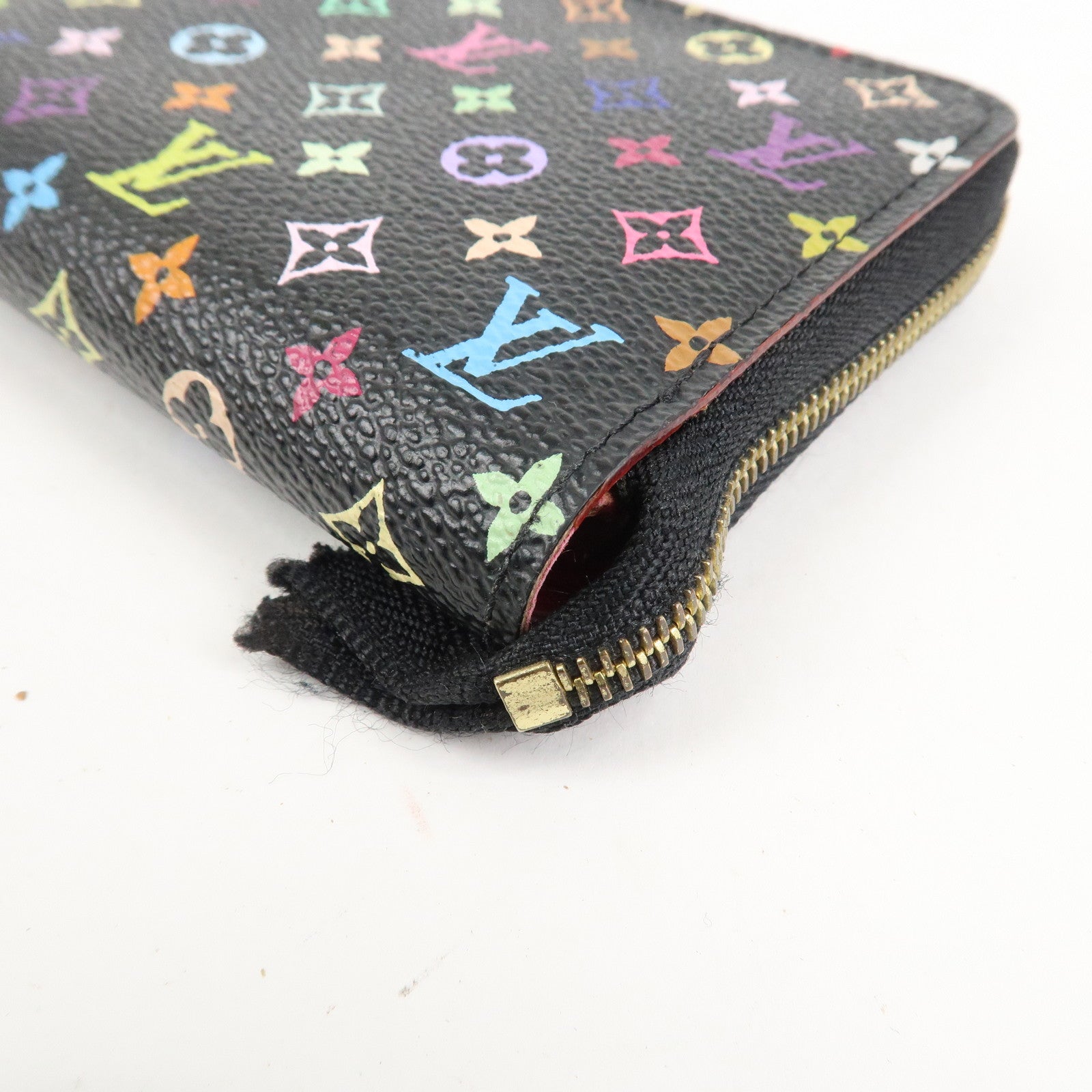 Louis Vuitton Monogram Multicolor Zippy Coin Wallet Noir M93740 Used
