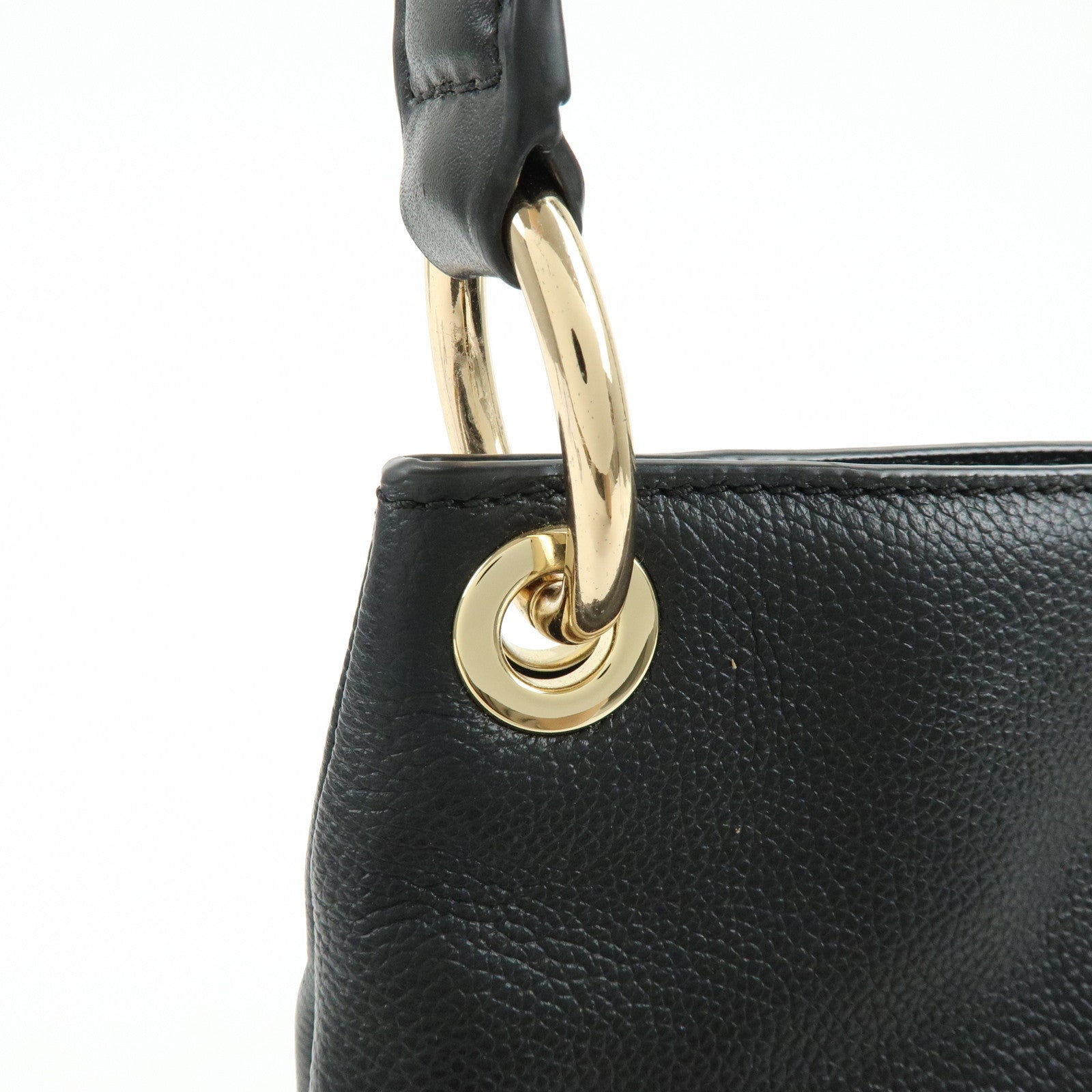 MICHAEL KORS Nicole Leather Shoulder Bag Tote Bag Black