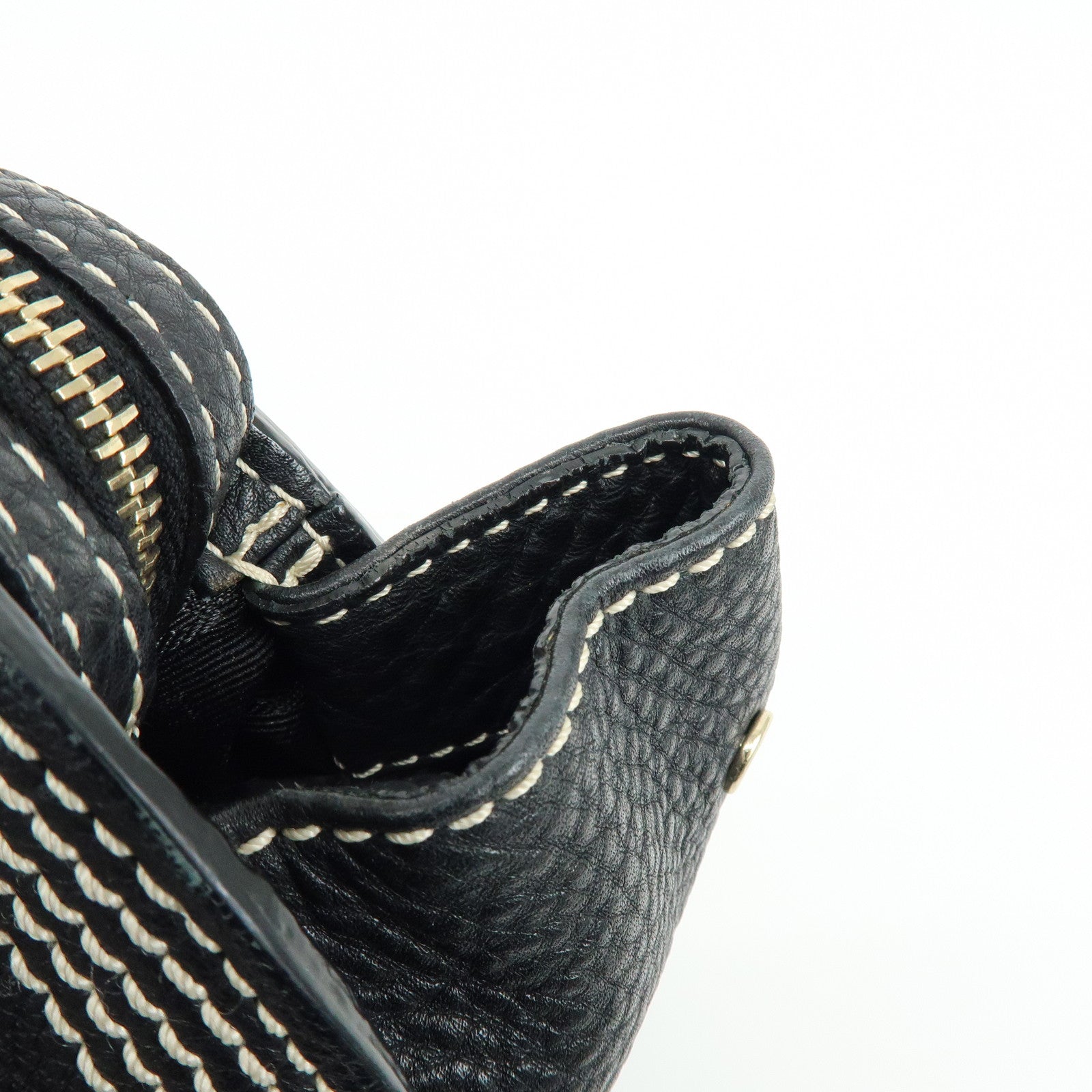 CELINE Leather Bittersweet Shoulder Bag Hand Bag Black