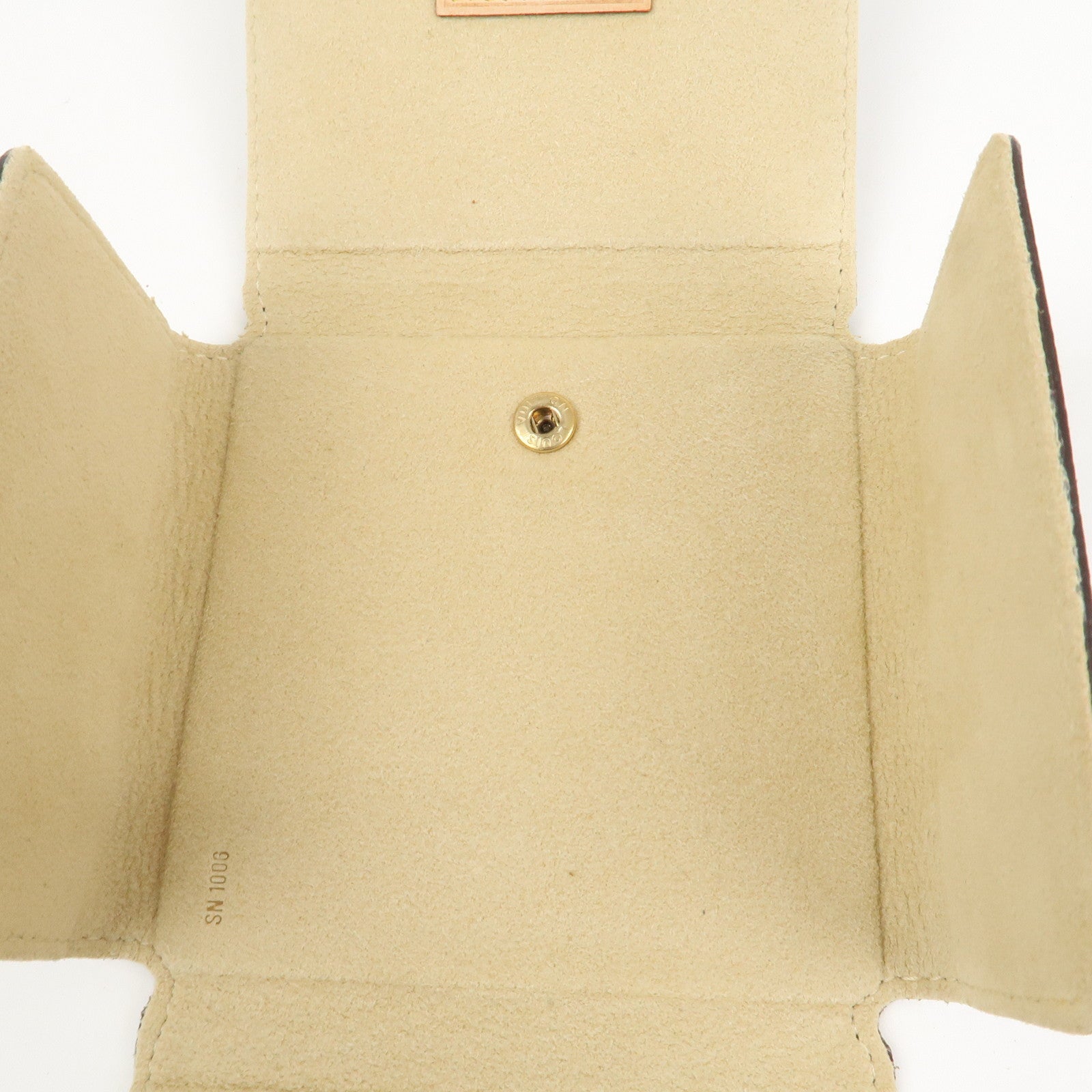 Louis Vuitton Monogram Canvas Jewelry Case for Earrings Brown