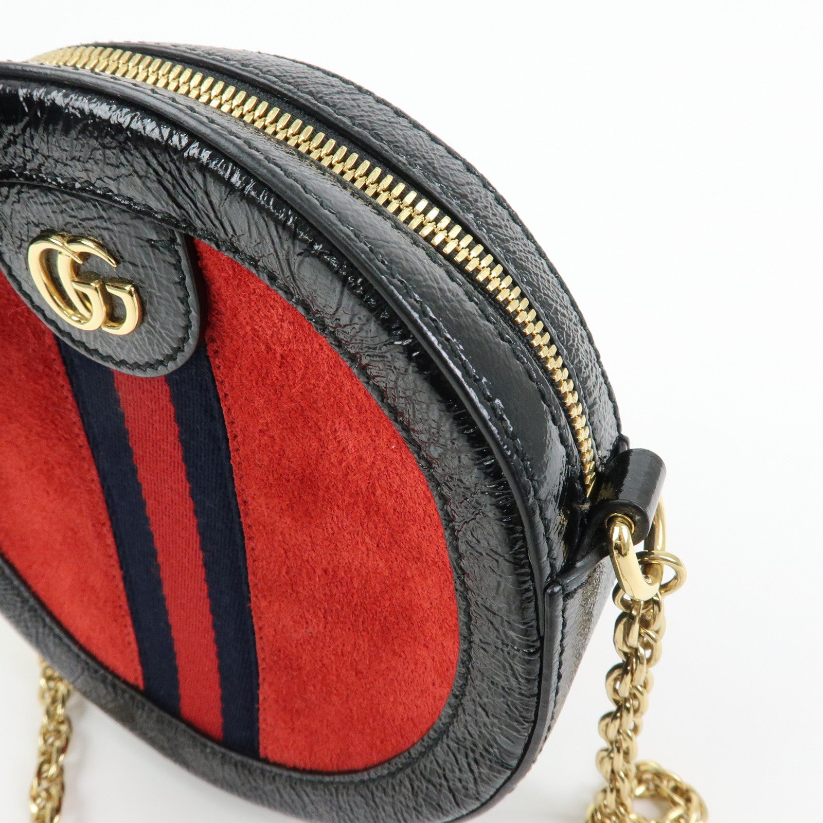 GUCCI Ophidia Sherry Double G Round Mini Chain Shoulder Bag 550618