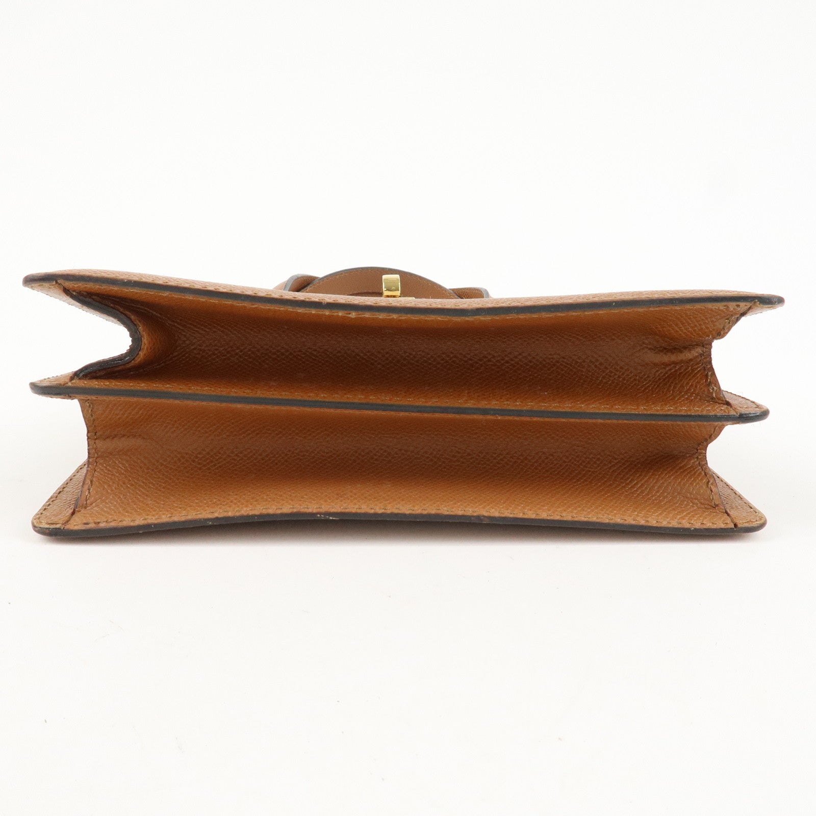 BVLGARI Bvlgari Bvlgari  Leather 2Way Bag Hand Bag Brown Gold Hardware Used