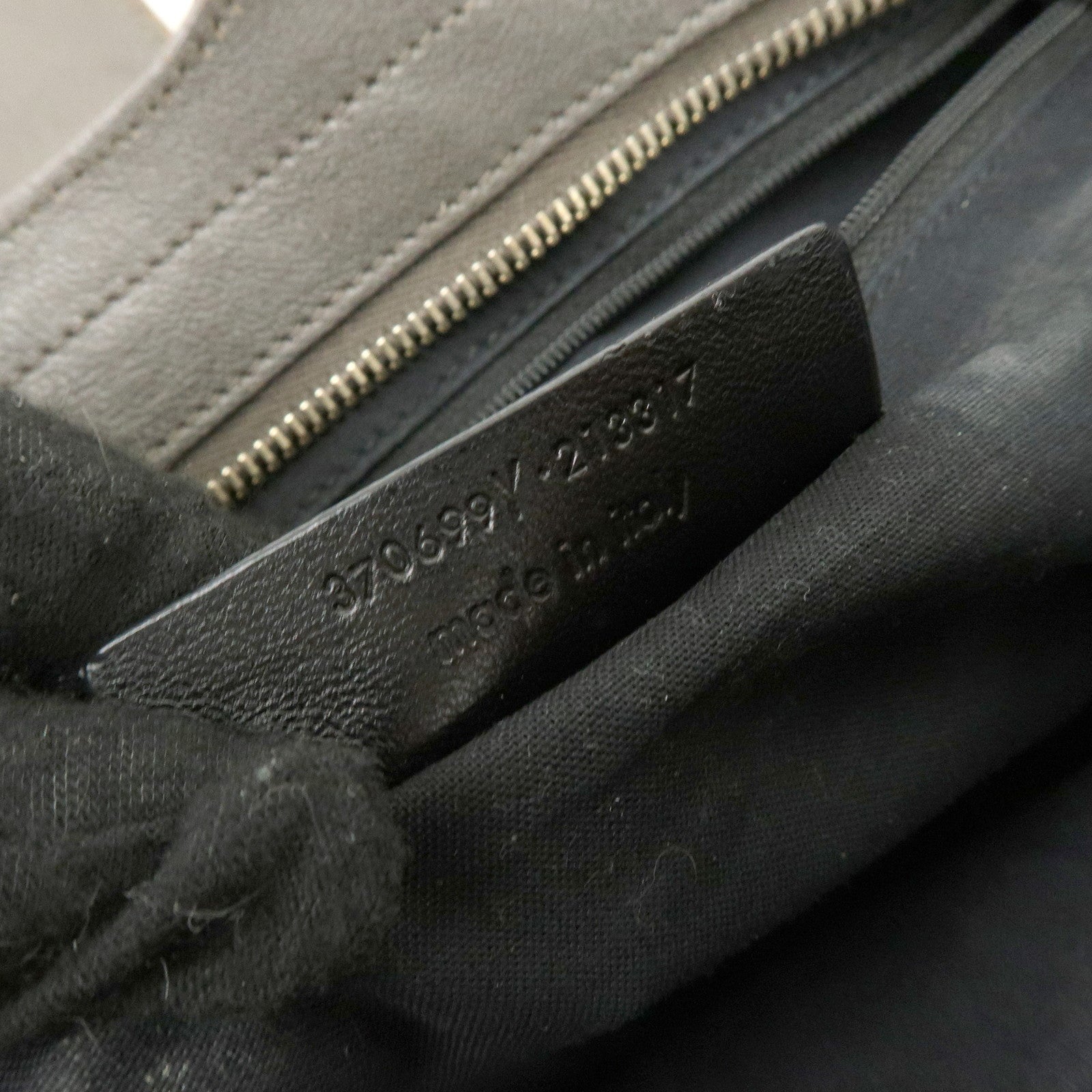 SAINT LAURENT PARIS Cabas Chyc Leather 2WAY Bag Gray 370699