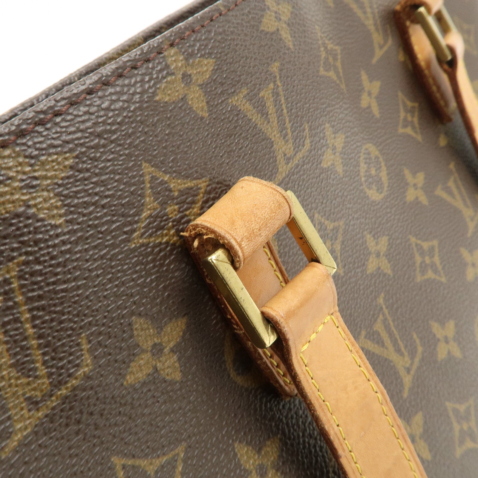 Louis Vuitton Monogram Luco Tote Bag Hand Bag Brown M51155 Used