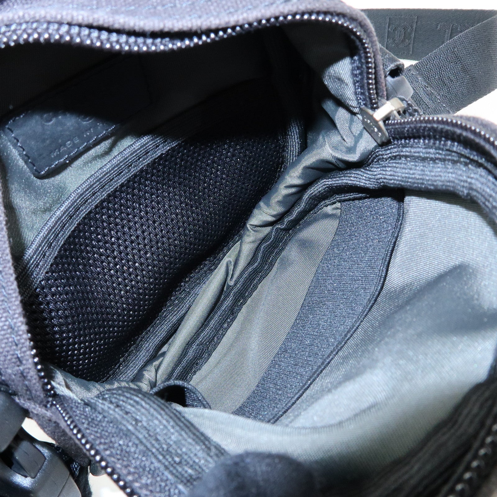 CHANEL COCO Mark Sports Line Canvas Shoulder Bag Black 8490254