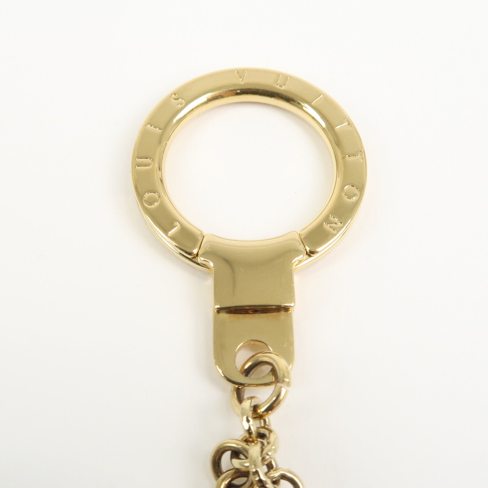 Louis Vuitton Porte Cles Chaine Flower Stripes Bracelet Gold M78612