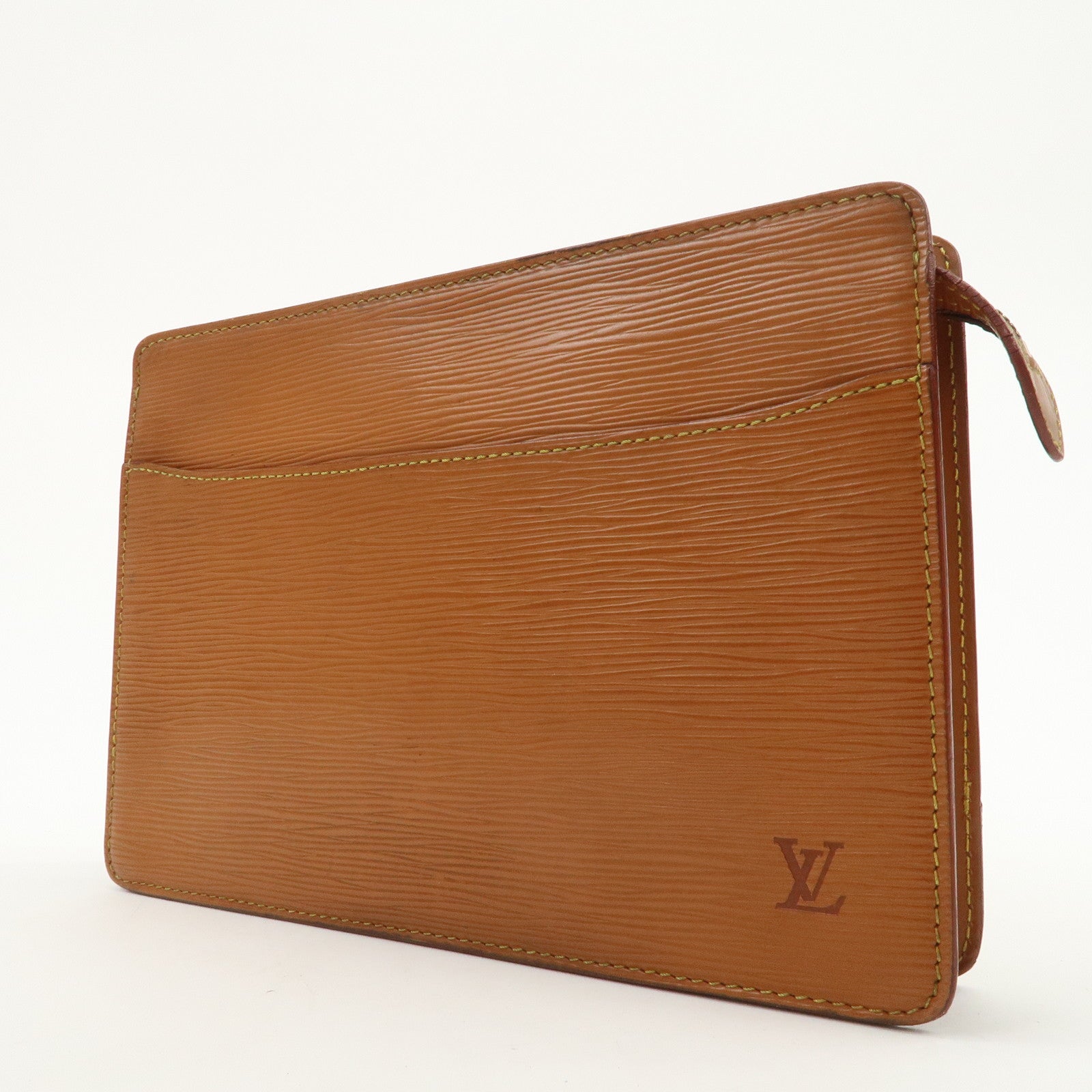 Louis Vuitton Epi Pochette Homme Clutch Bag Zipang Gold M52528