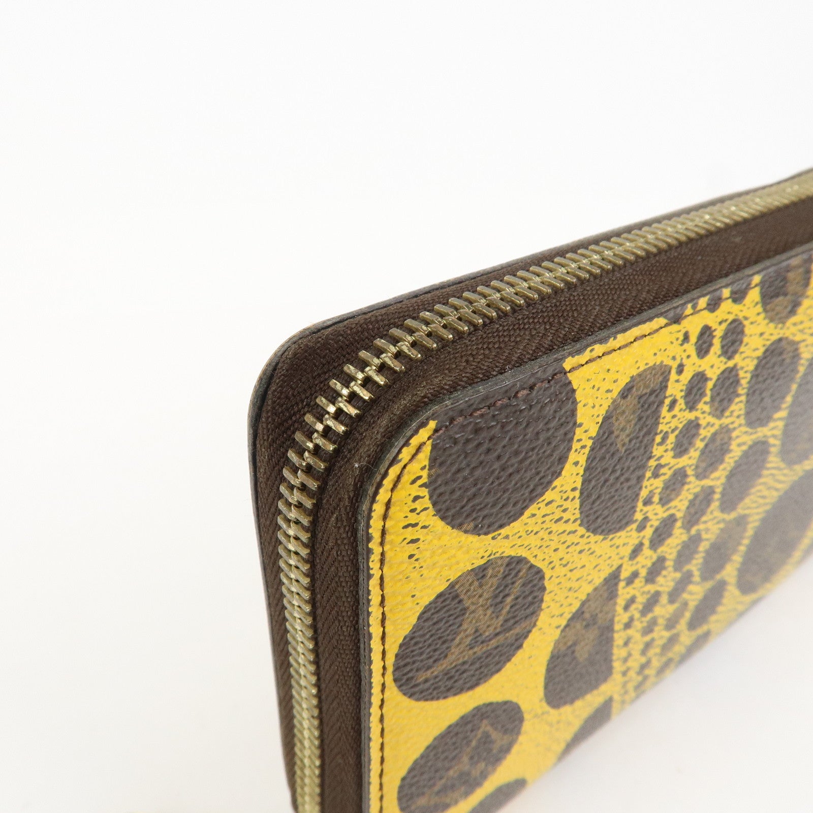 Louis Vuitton Monogram Zippy Wallet Pumpkin Dots Jaune M60449 Used