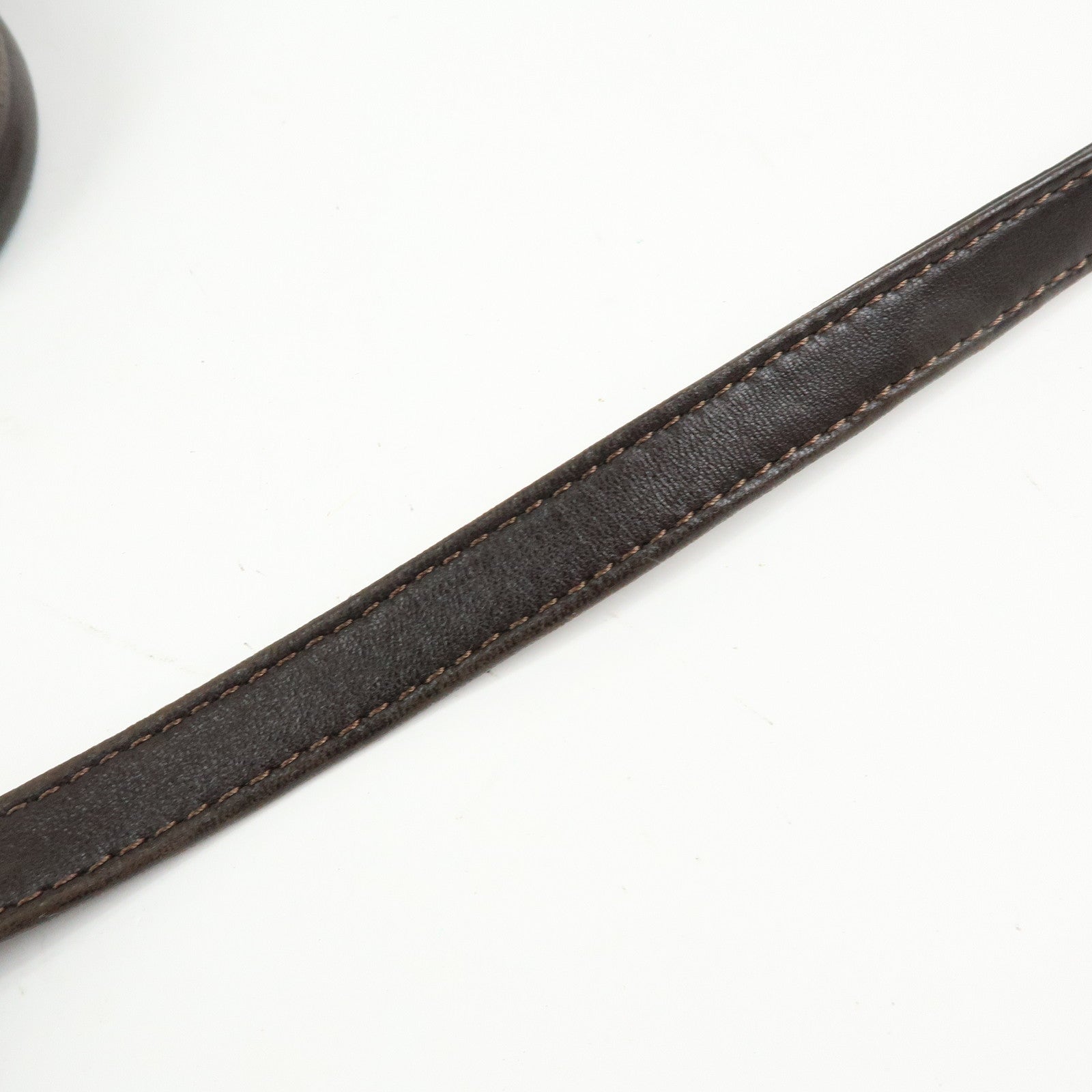 FENDI Leather 2Way Bag Hand Bag Shoulder Bag Brown