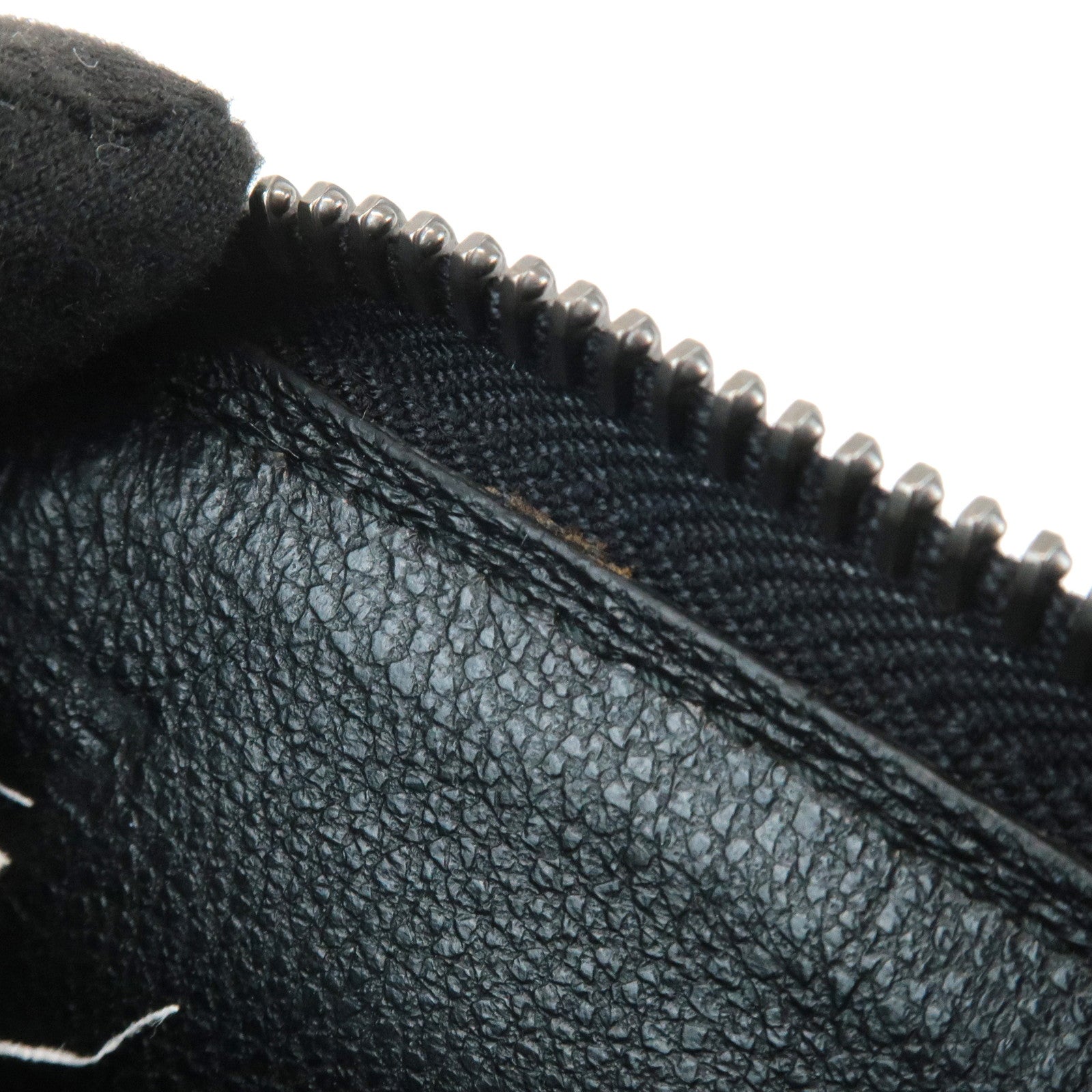 BOTTEGA VENETA Intrecciato Leather Coin Case Black Used