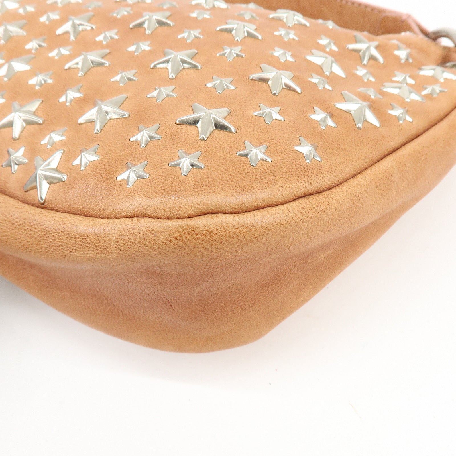 JIMMY CHOO Leather Star Studs Sky 2Way Bag Hand Bag Shoulder Bag