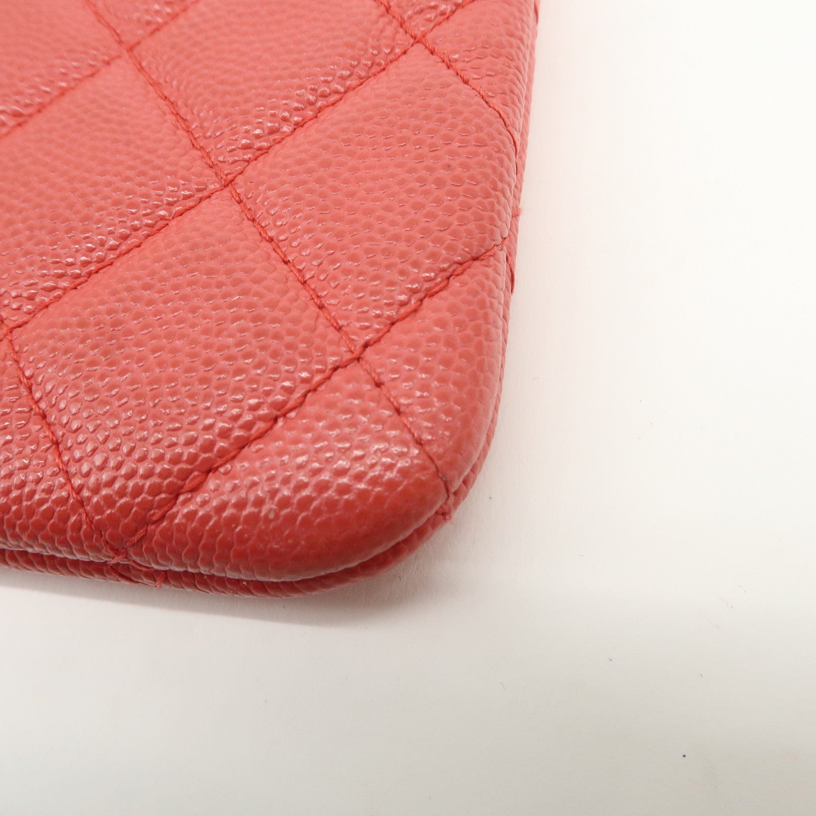 CHANEL Matelasse Caviarskin Classic Mini Pouch Pink A82365