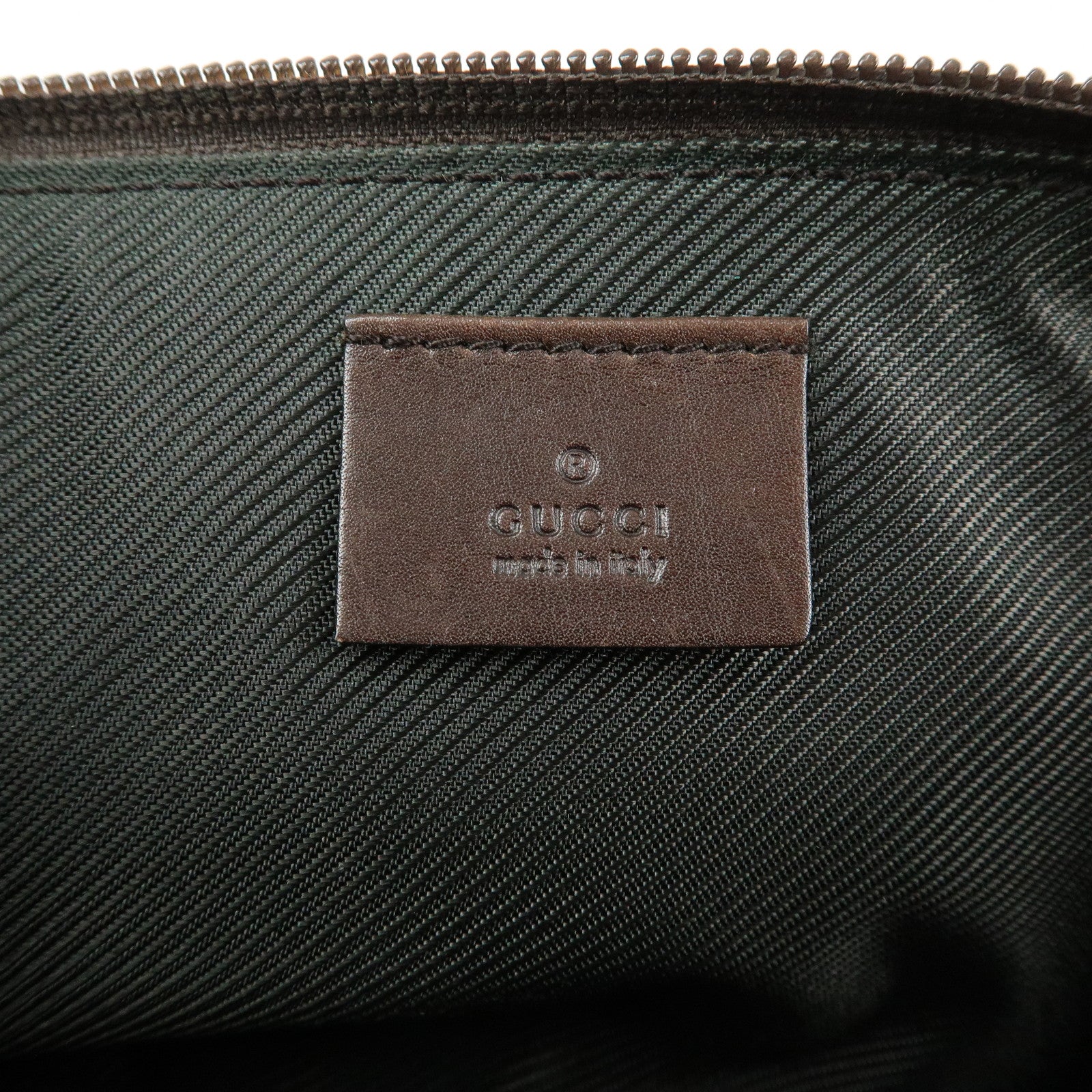 GUCCI Boat Bag GG Canvas Leather Hand Bag Beige Brown 07198