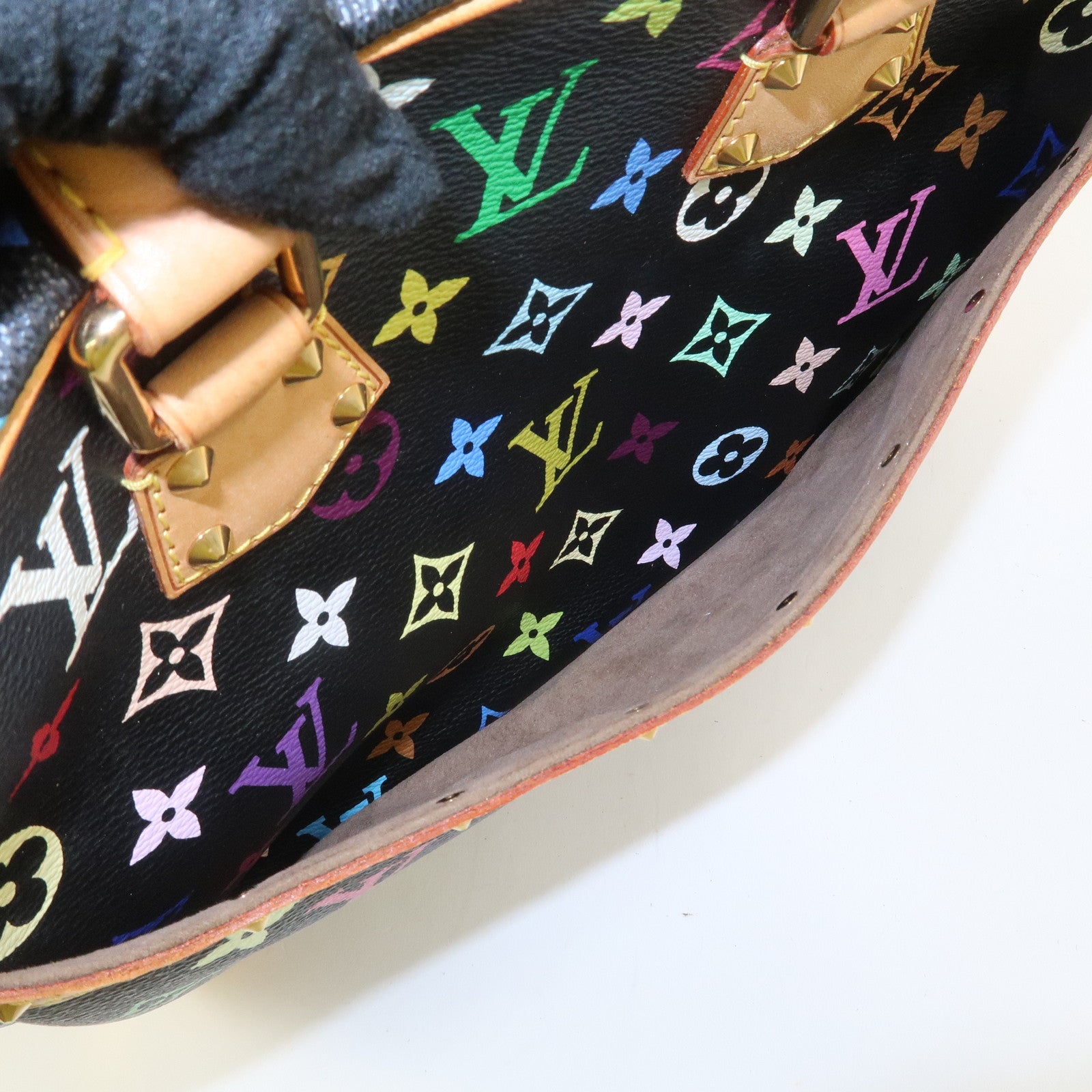 Louis Vuitton Monogram Multicolor Trouville Hand Bag Noir M92662