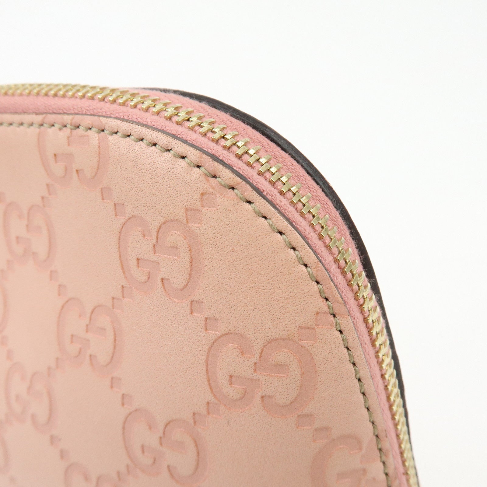 GUCCI Guccissima Leather Cosmetic Pouch Accessory Pouch Pink 141810