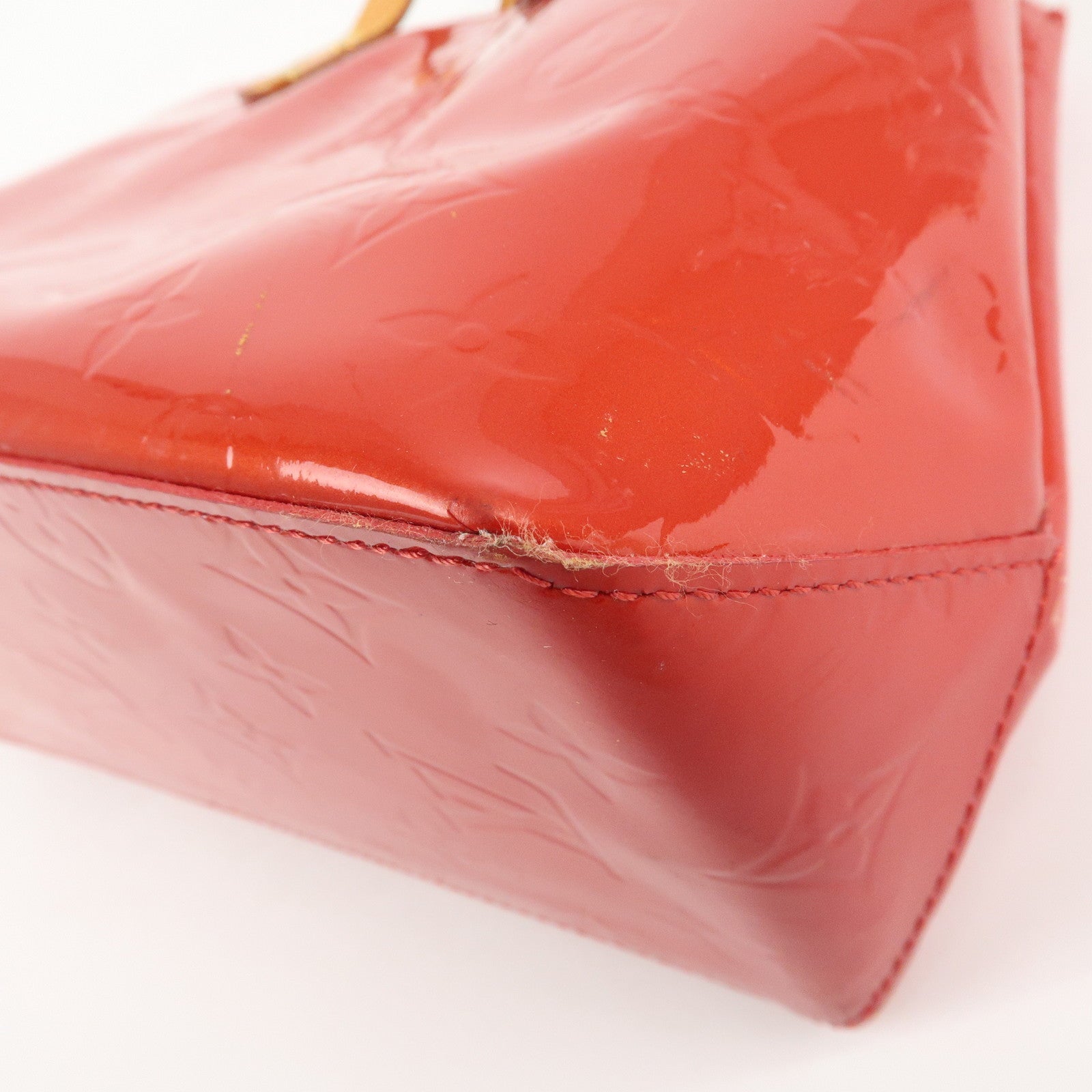 Louis Vuitton Monogram Vernis Lead PM Hand Bag M91088 Rouge Used