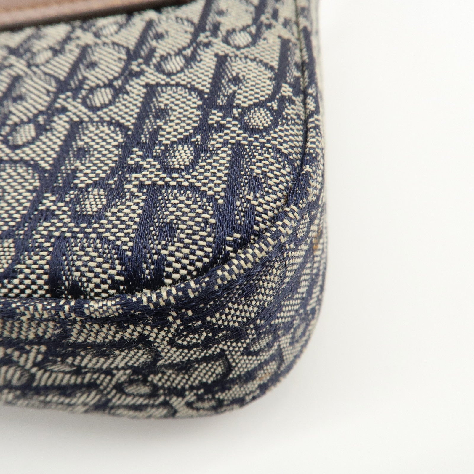 Christian Dior Trotter Street Chic Canvas Leather Shoulder Bag Used