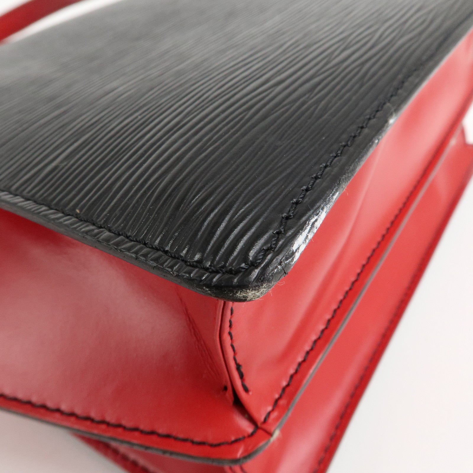 Louis Vuitton Epi Varennes Hand Bag Noir Red M52387 Used