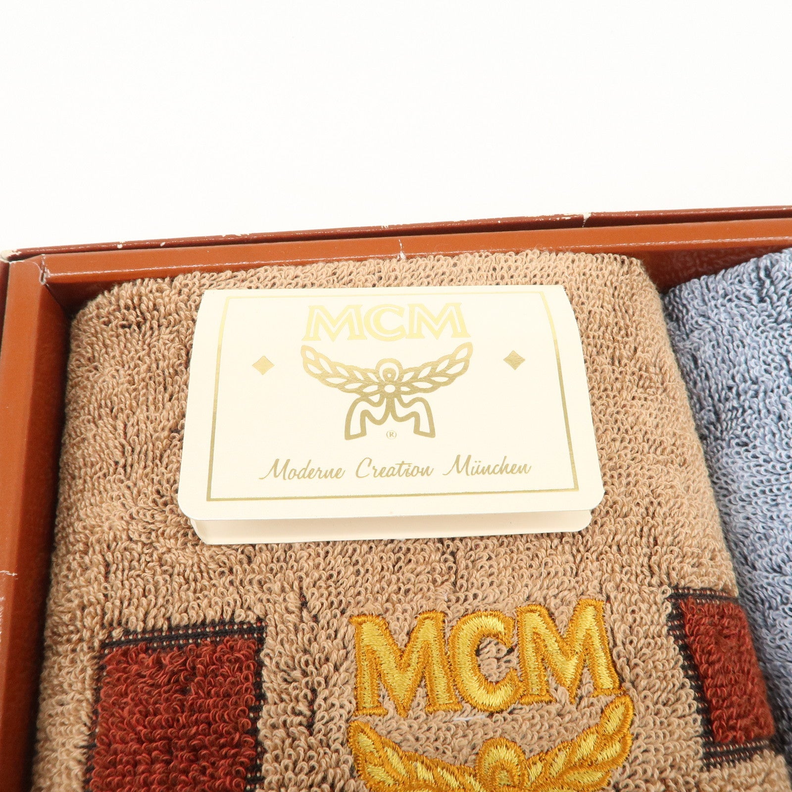 MCM 100% Cotton Towel Set of 2 (3 piece set) Gray Used