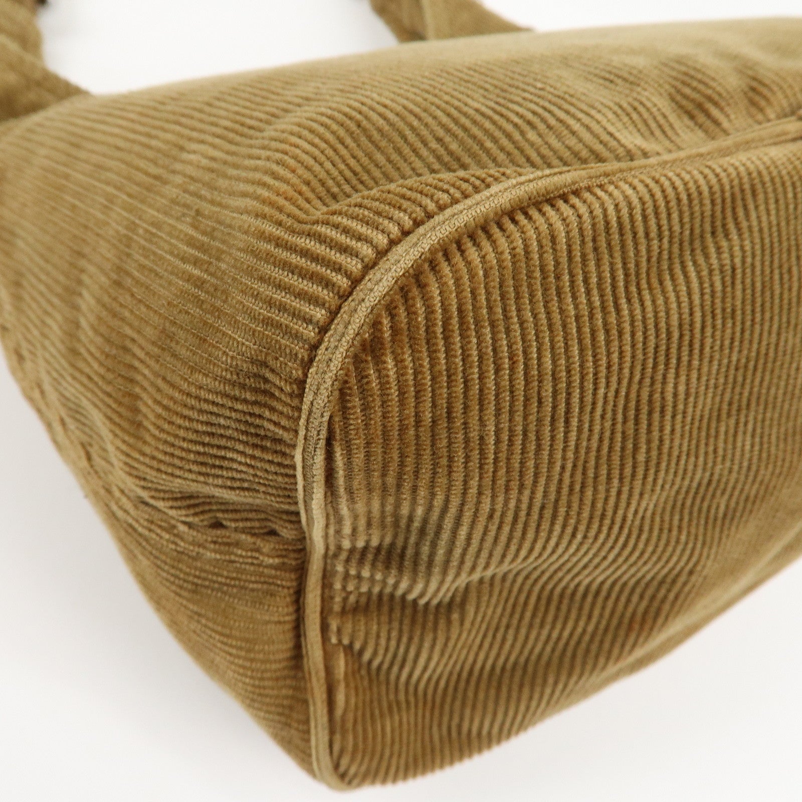 FENDI Corduroy Shoulder Bag 20686 Used