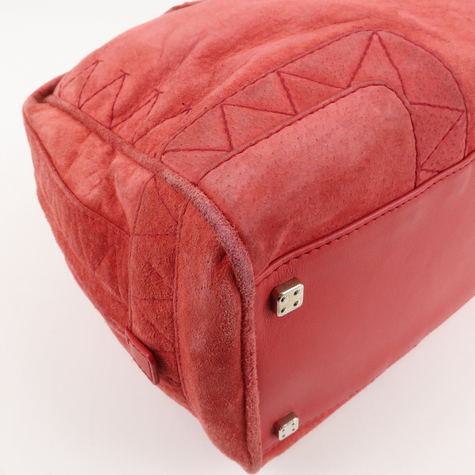 LOEWE Anagram Leather Amazona 36 Hand Bag Rose Used