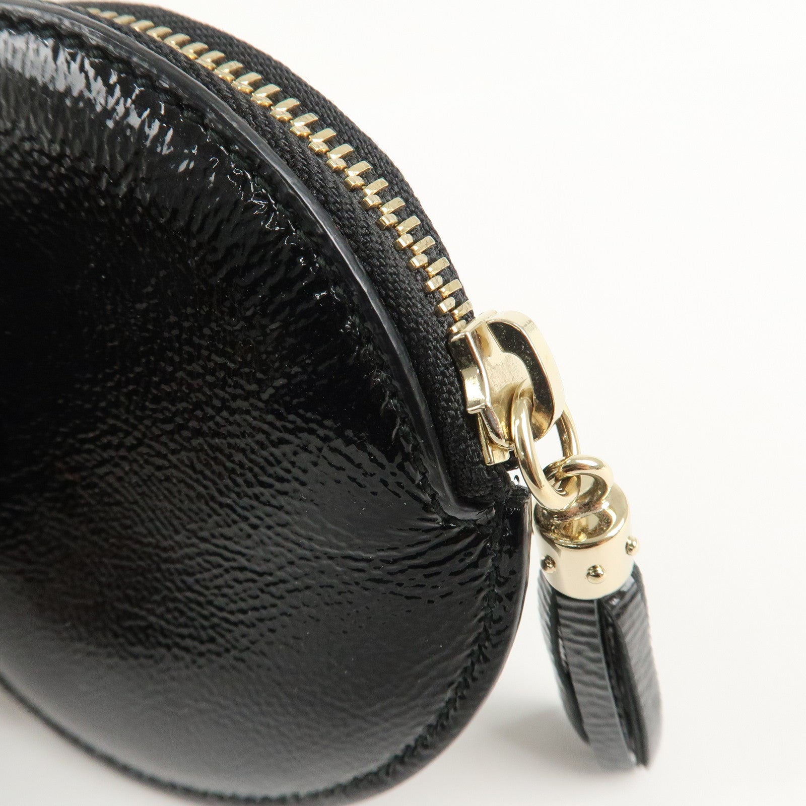 GUCCI SOHO Patent Leather Coin Purse Black 337946 Used