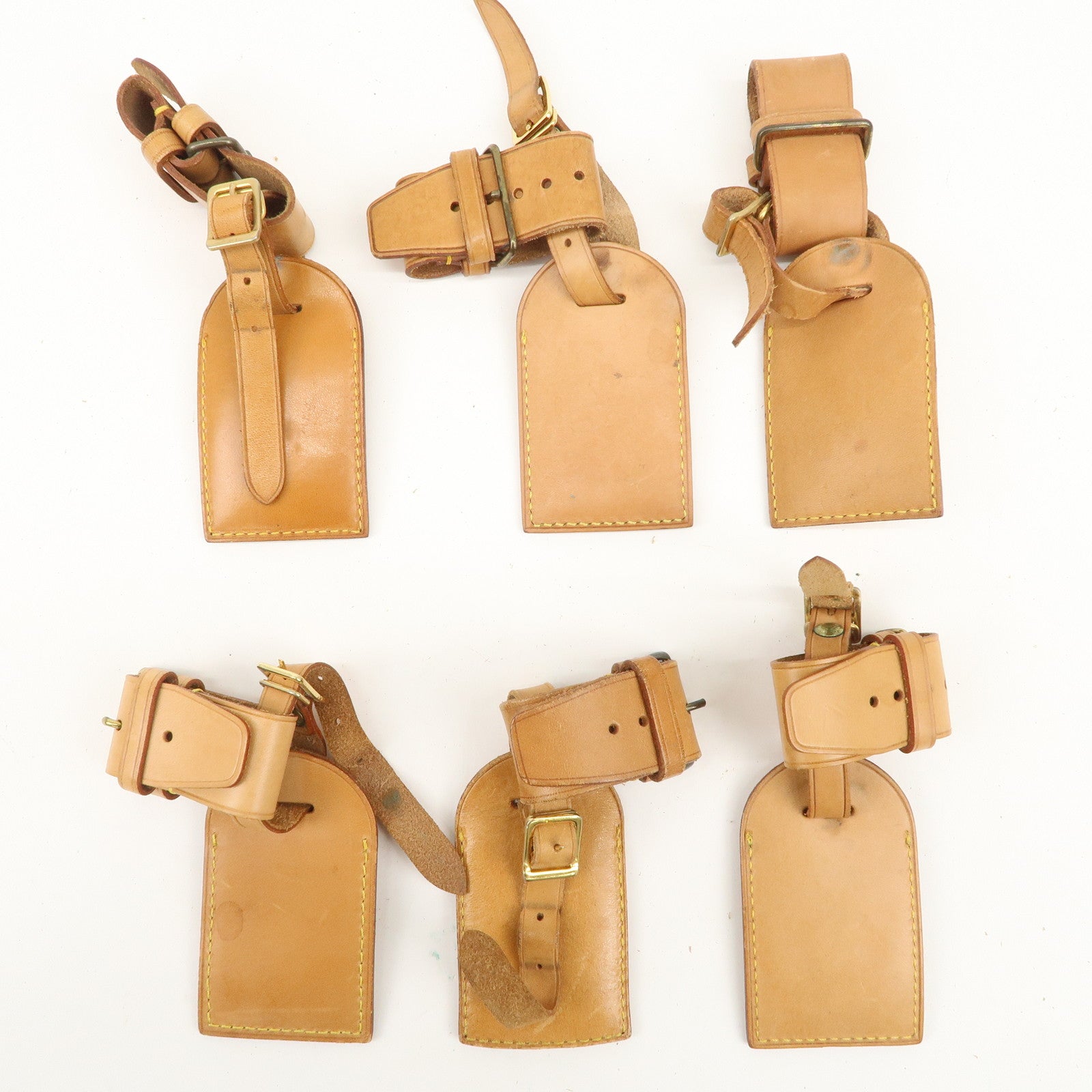 Louis Vuitton Set of 20 Leather Name Tag & Poignet Natural Used