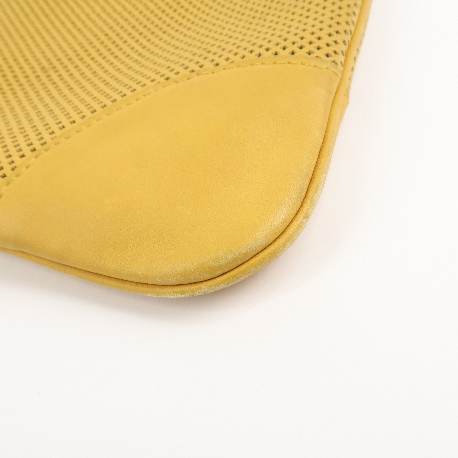 GUCCI Leather Kandensky One-Shoulder Bag Yellow 28628 Used