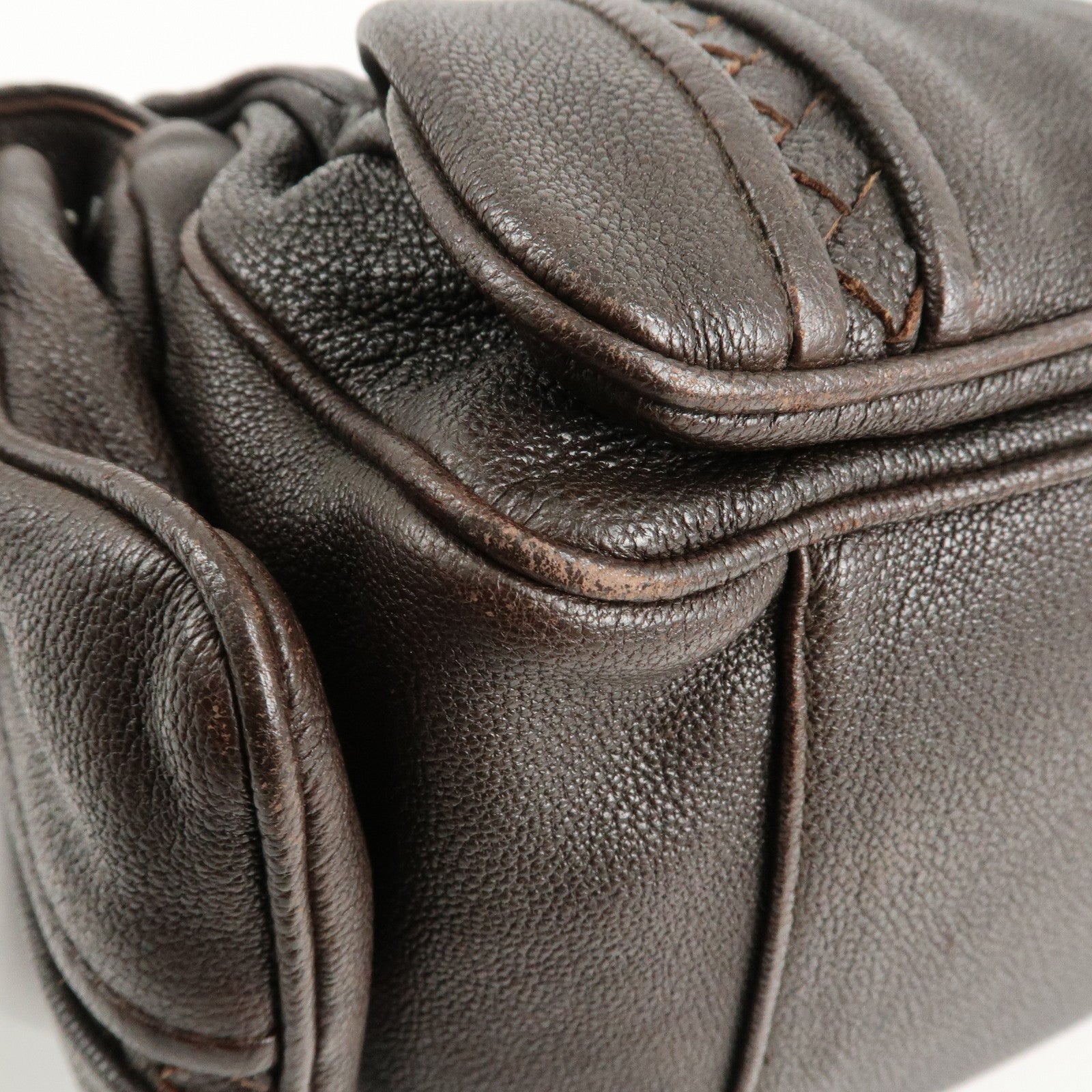 BOTTEGA VENETA Intrecciato Leather Shoulder Bag 179309 Used