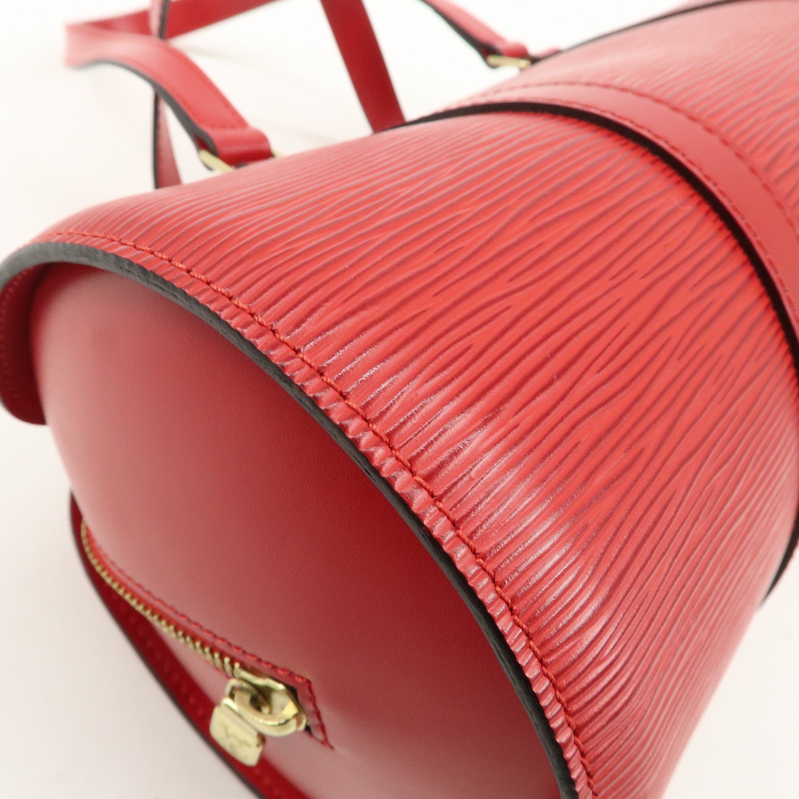 Louis Vuitton Epi Soufflo Hand Bag Castillian Red M52227 Used